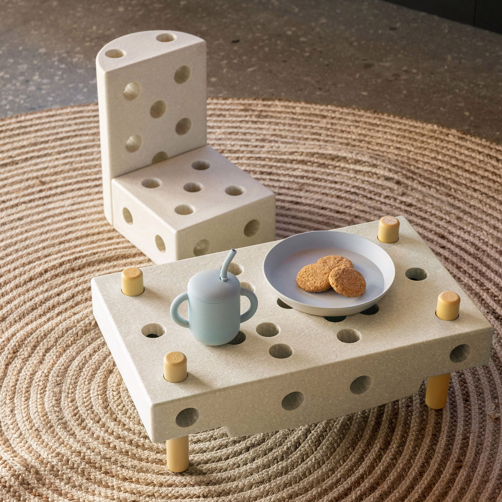 Schaumstoff Bausteine, MODU, Beige – Produktansicht