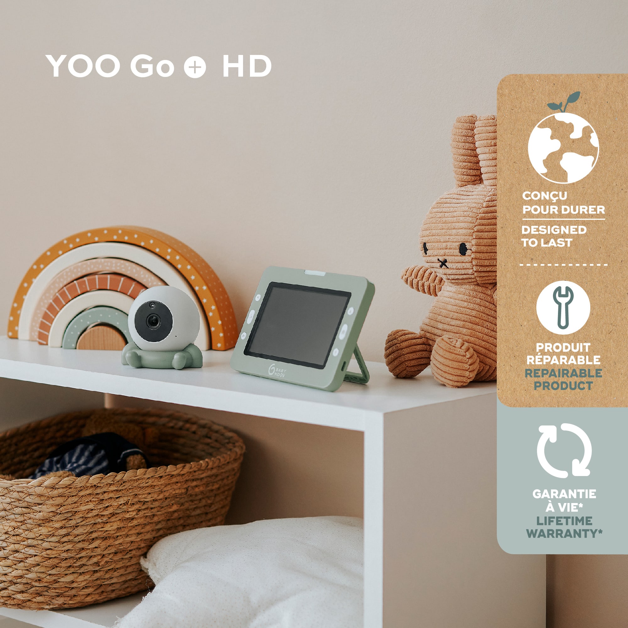 Video Babyphone, babymoov, Weiß – Produktansicht