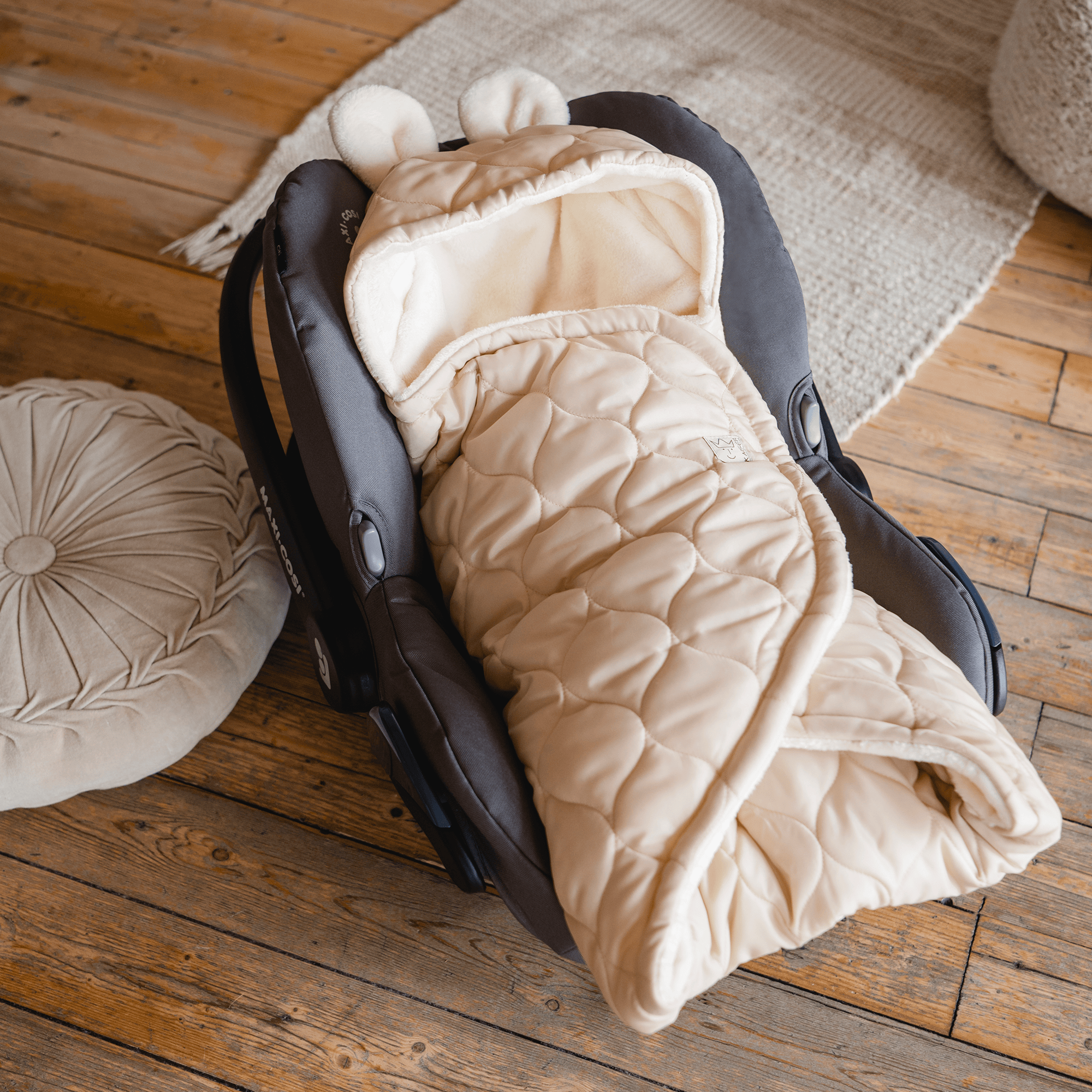 Einschlagdecken & Decken, KAISER, Beige – Besonderheit: Einschlagdecke für Babyschalen, Babywanne, Tragetasche und Autositze 