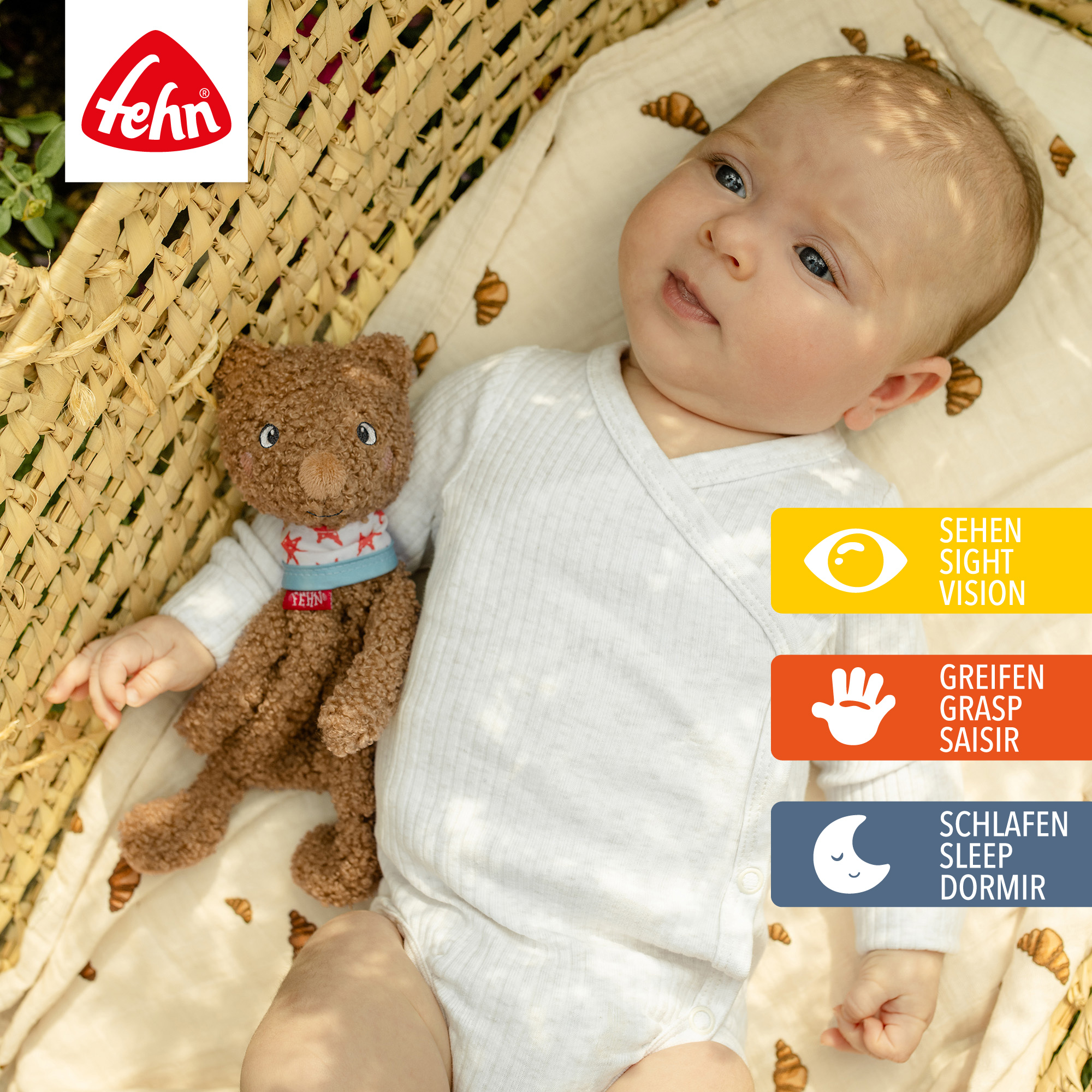 Schmusetücher, fehn, Braun – Produktansicht