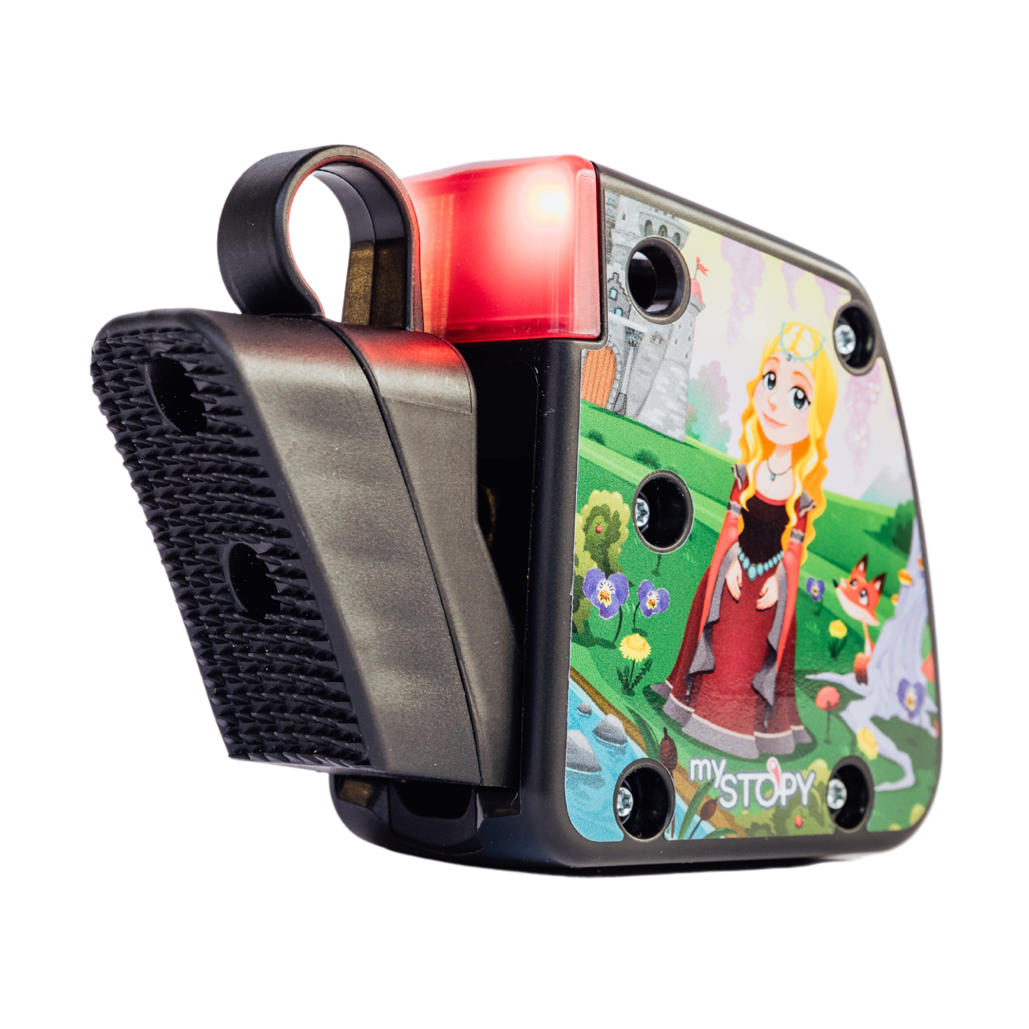 Produkte, mySTOPY, Rot – Besonderheit: ferngesteuertes Bremssystem für Laufräder