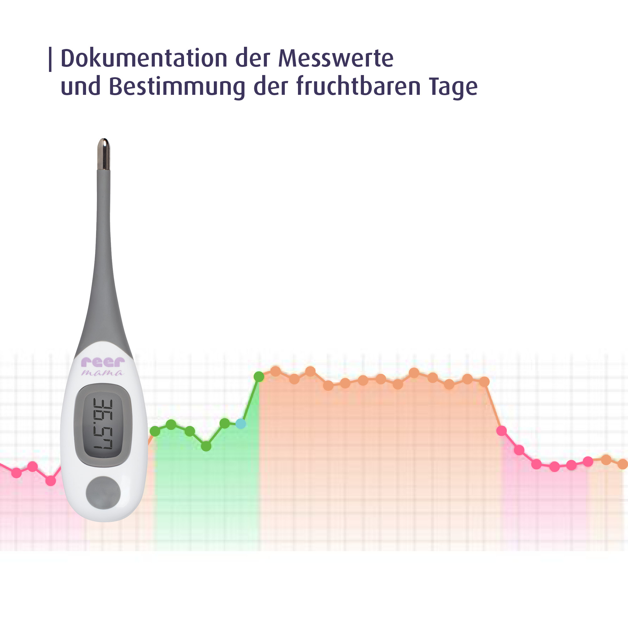Fieberthermometer, reer mama, Weiß – Produktansicht