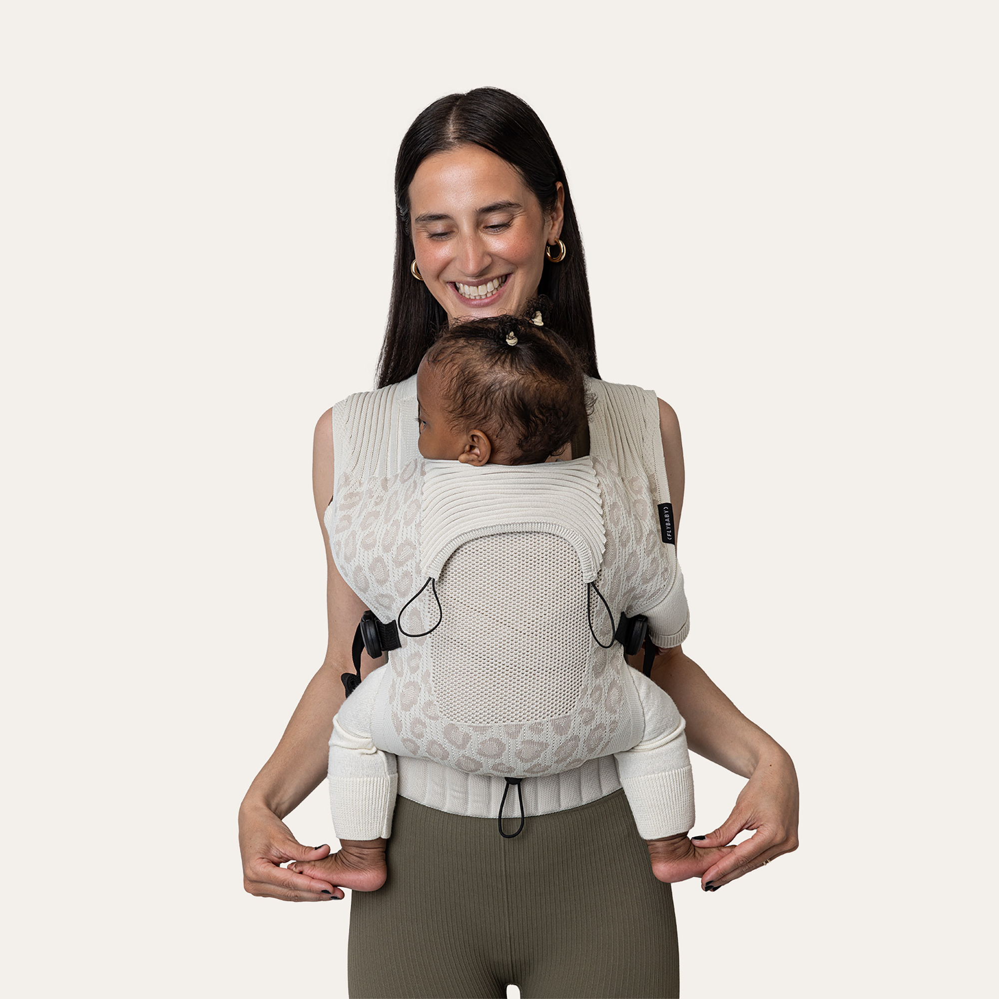 Babytragen, FLYBABY, Beige – Besonderheit: flexibel anpassbar und komfortabel