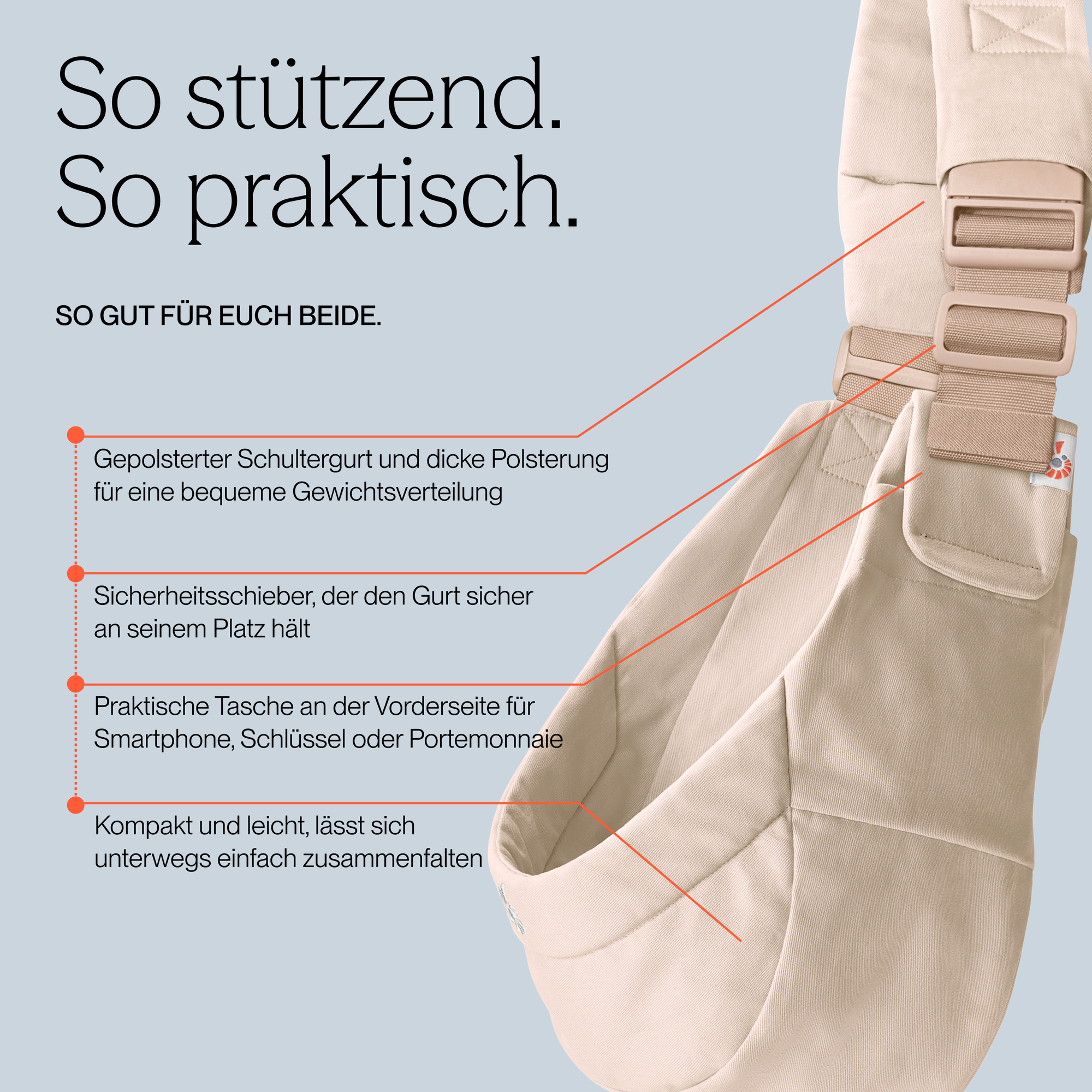 Hüfttragen, ERGObaby, Schwarz – Produktansicht
