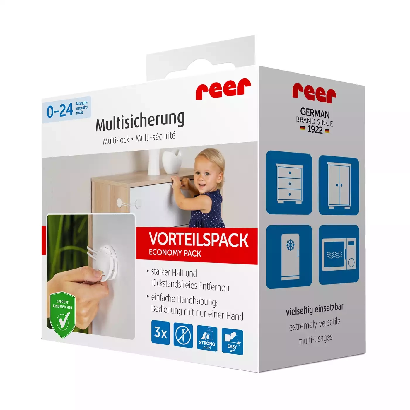 Kindersicherung, reer, Weiß – Produktansicht