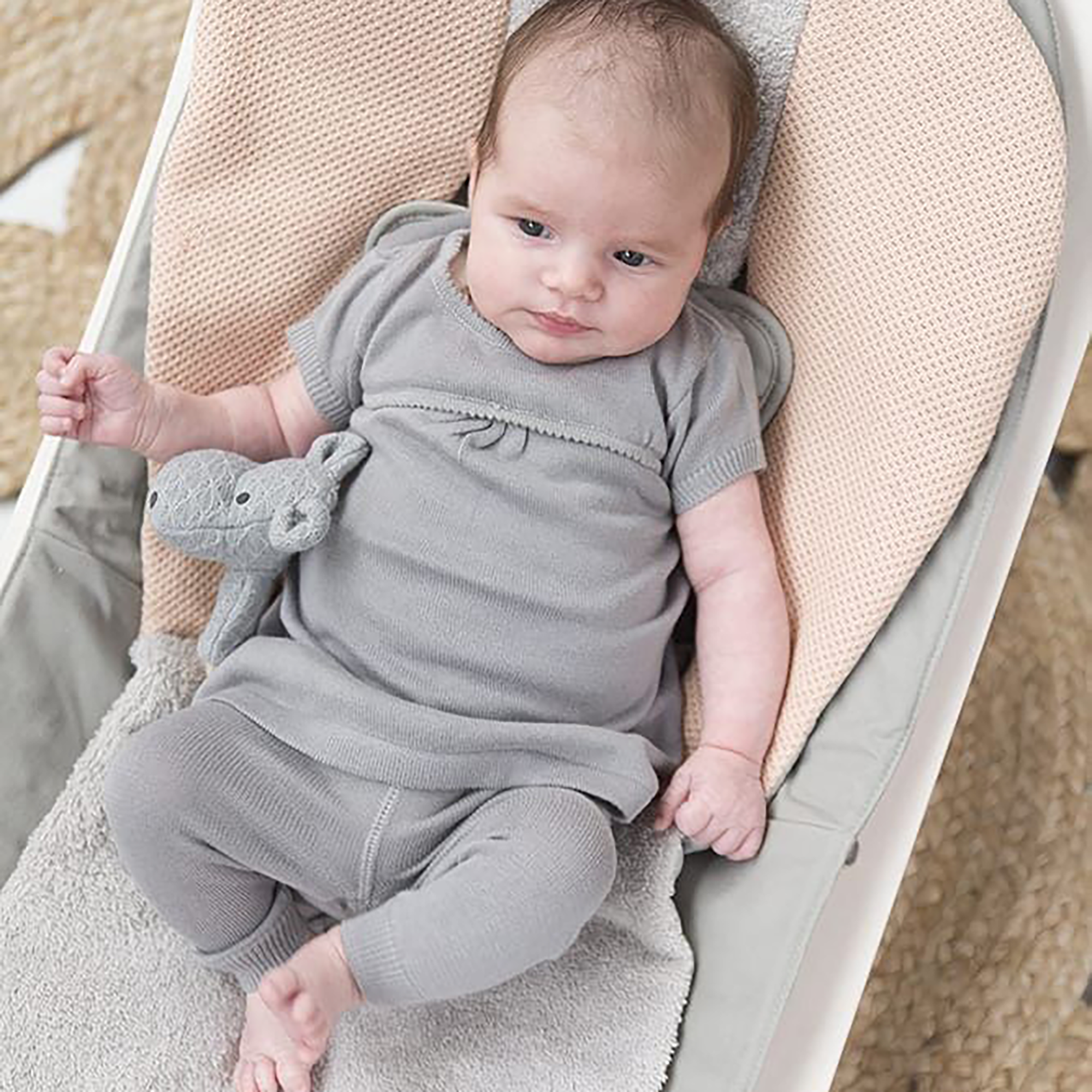 Rasseln & Greiflinge, baby's only, Grau – Besonderheit: kinderleicht zu greifen 