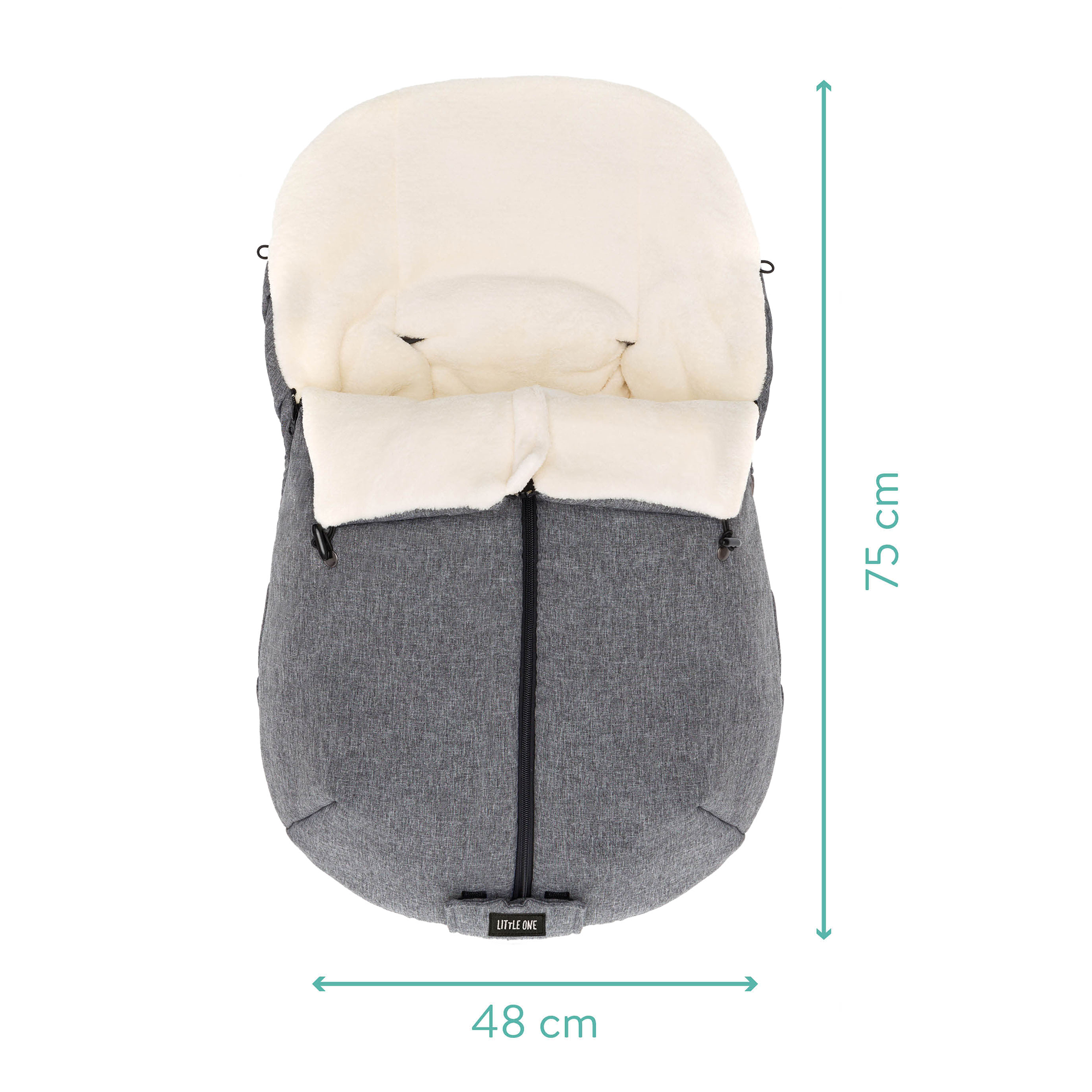 Fußsäcke, LITTLE ONE, Grau – Produktansicht