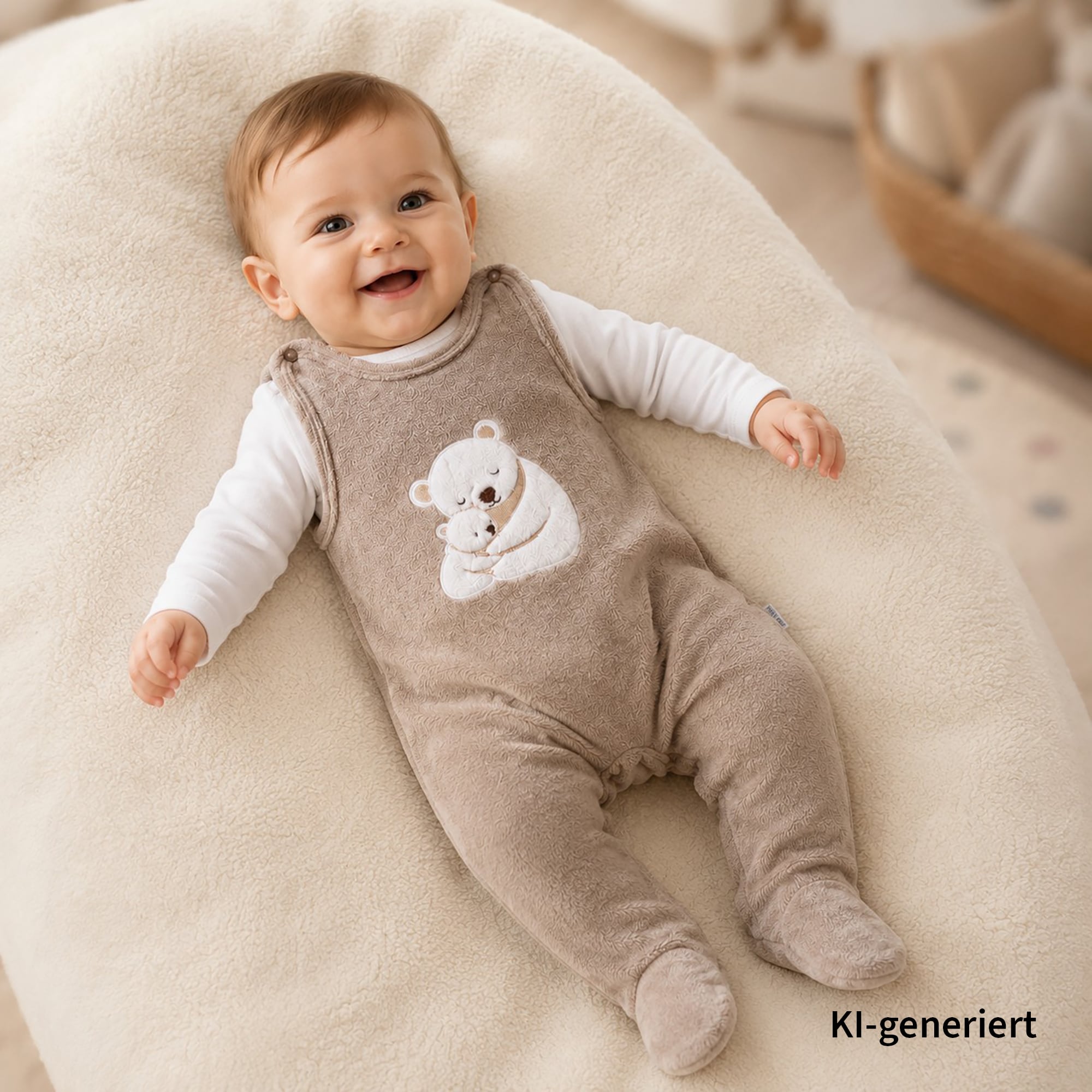 Strampler, LITTLE ONE, Braun – Produktansicht