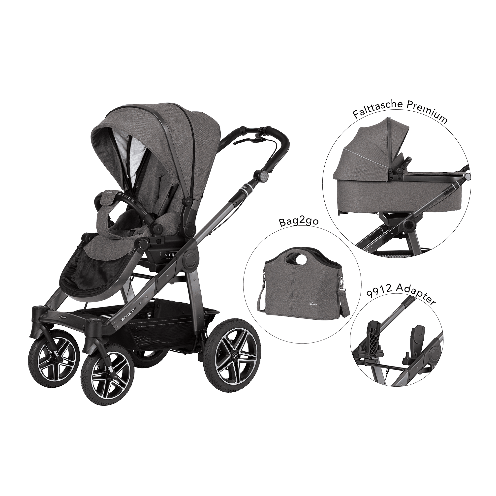 Kombi-Kinderwagen, Hartan – Produktansicht