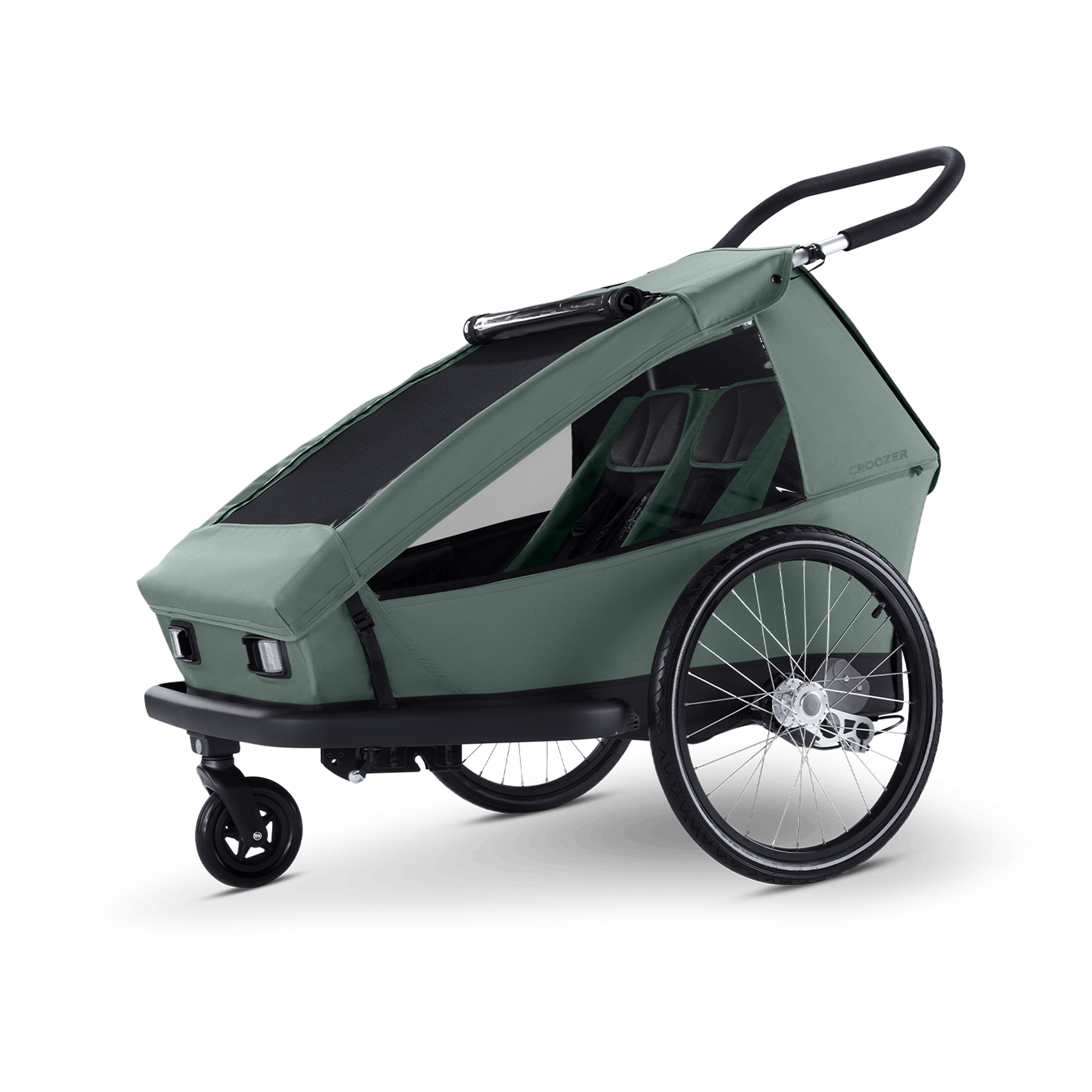 Fahrradanhänger, Croozer, Grün – Produktansicht
