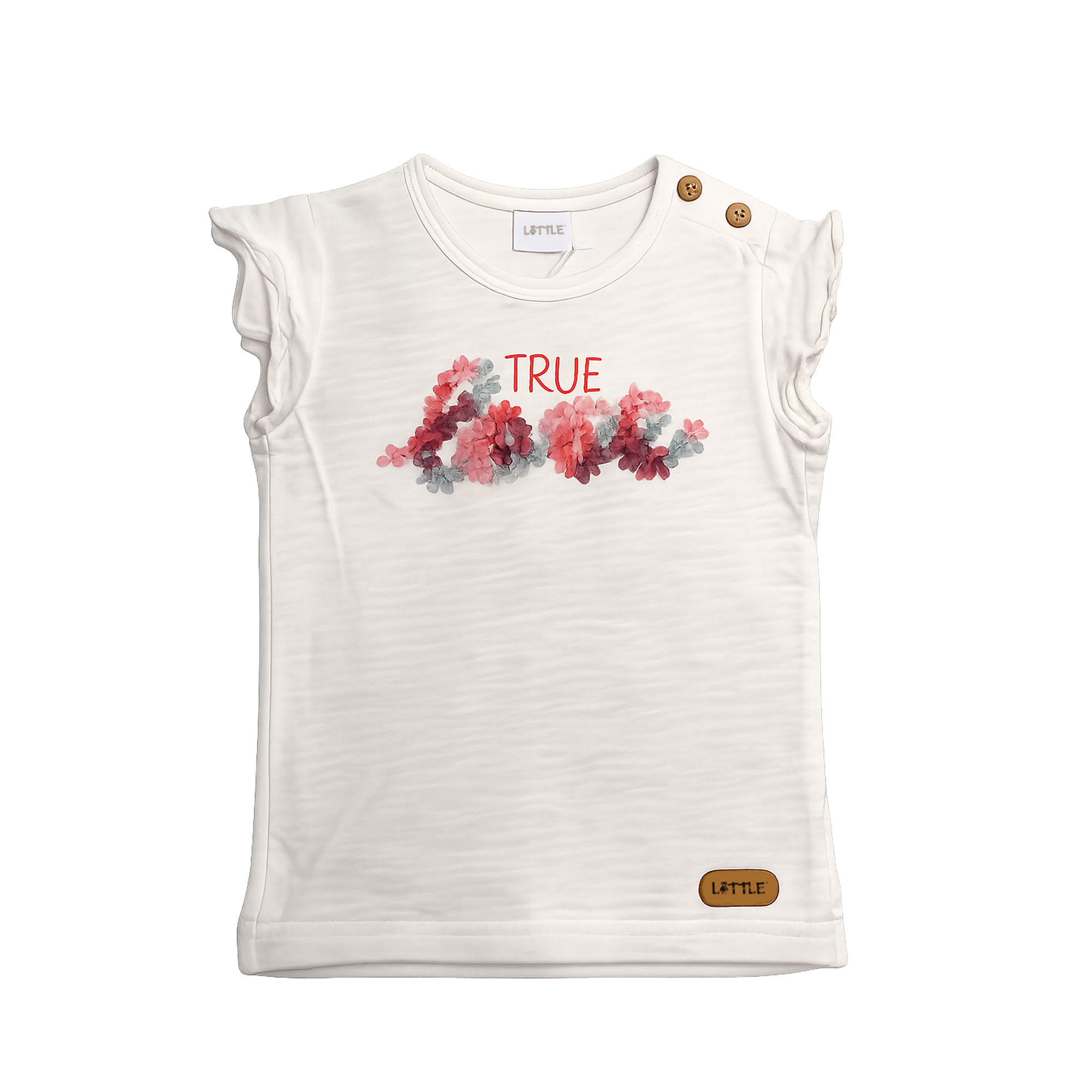 Kurzarmshirts, LITTLE, Weiß – Besonderheit: aus 100% Baumwolle