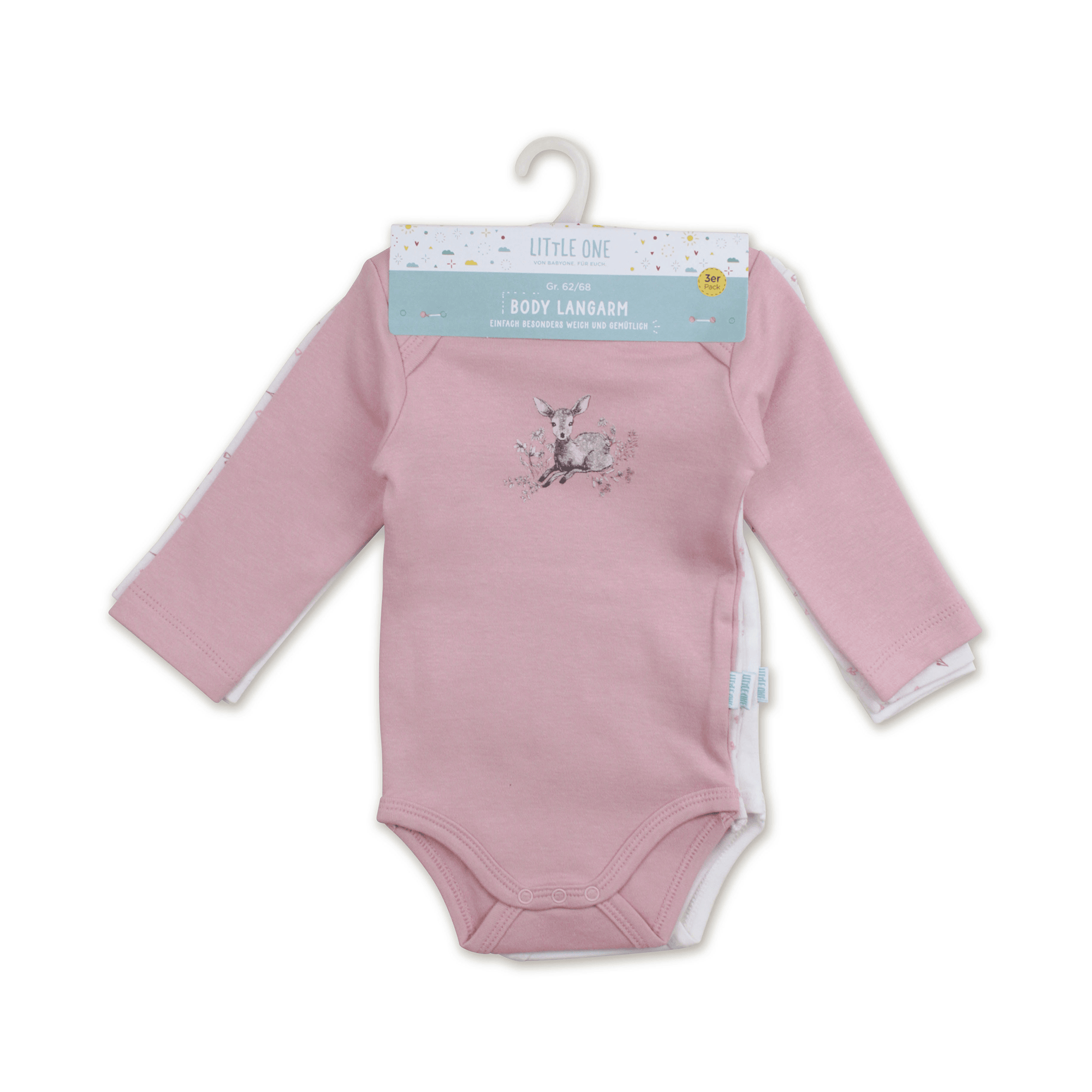 Langarmbodys, LITTLE ONE, Pink – Produktansicht