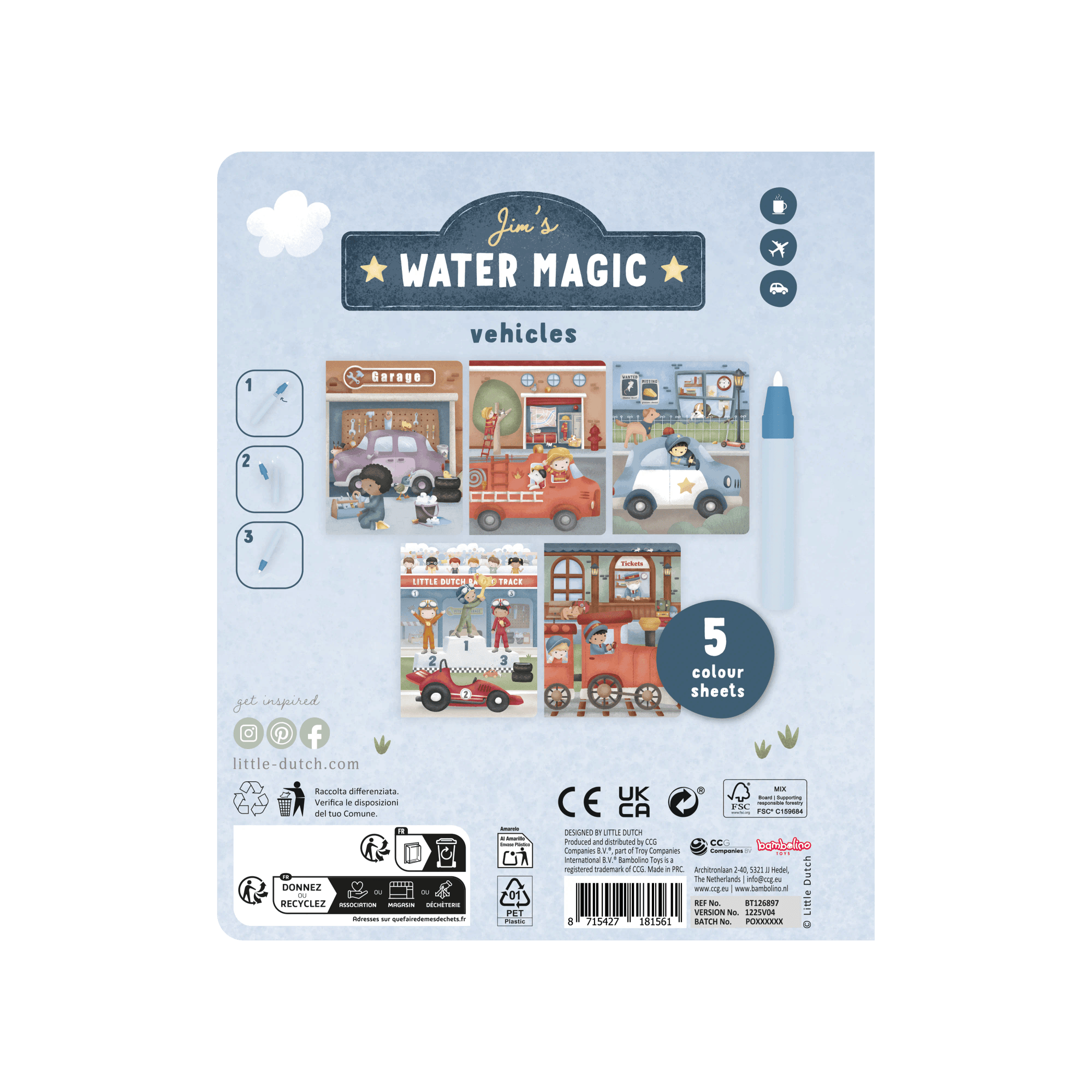 Malen & Kneten, LITTLE DUTCH, Blau – Produktansicht