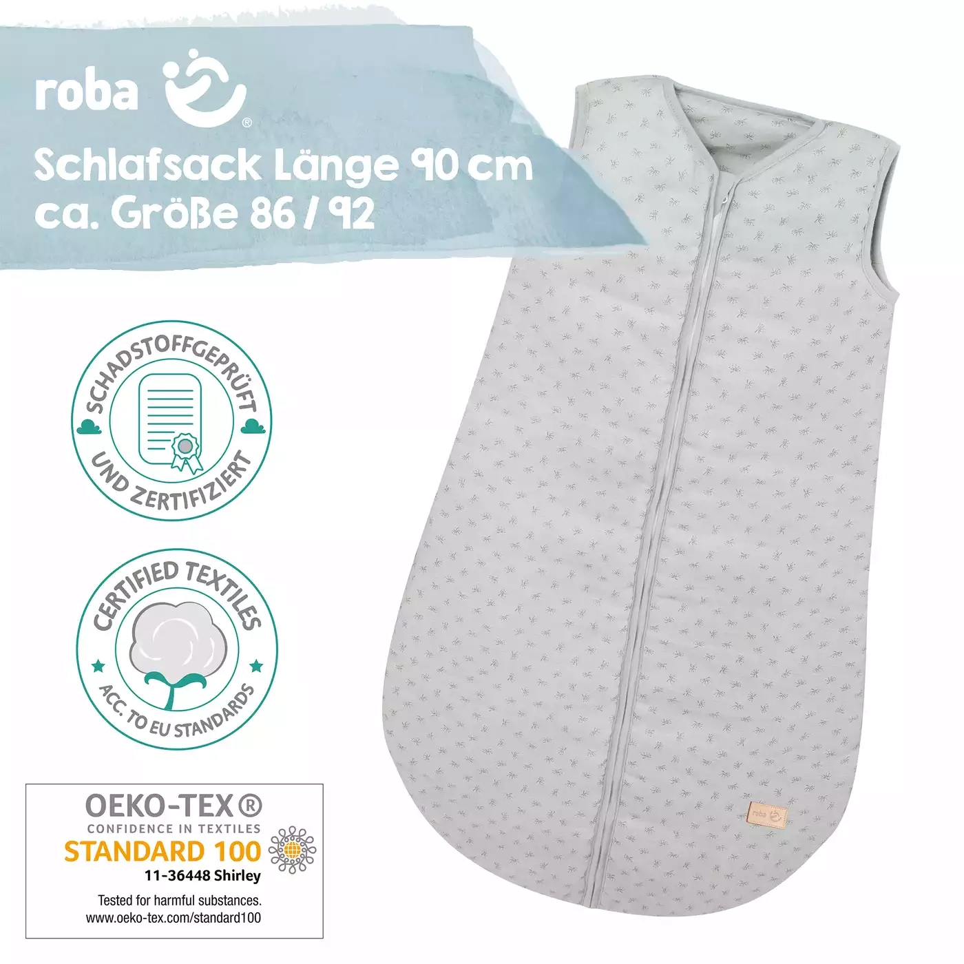 Ganzjahresschlafsäcke, roba, Grau – Produktansicht