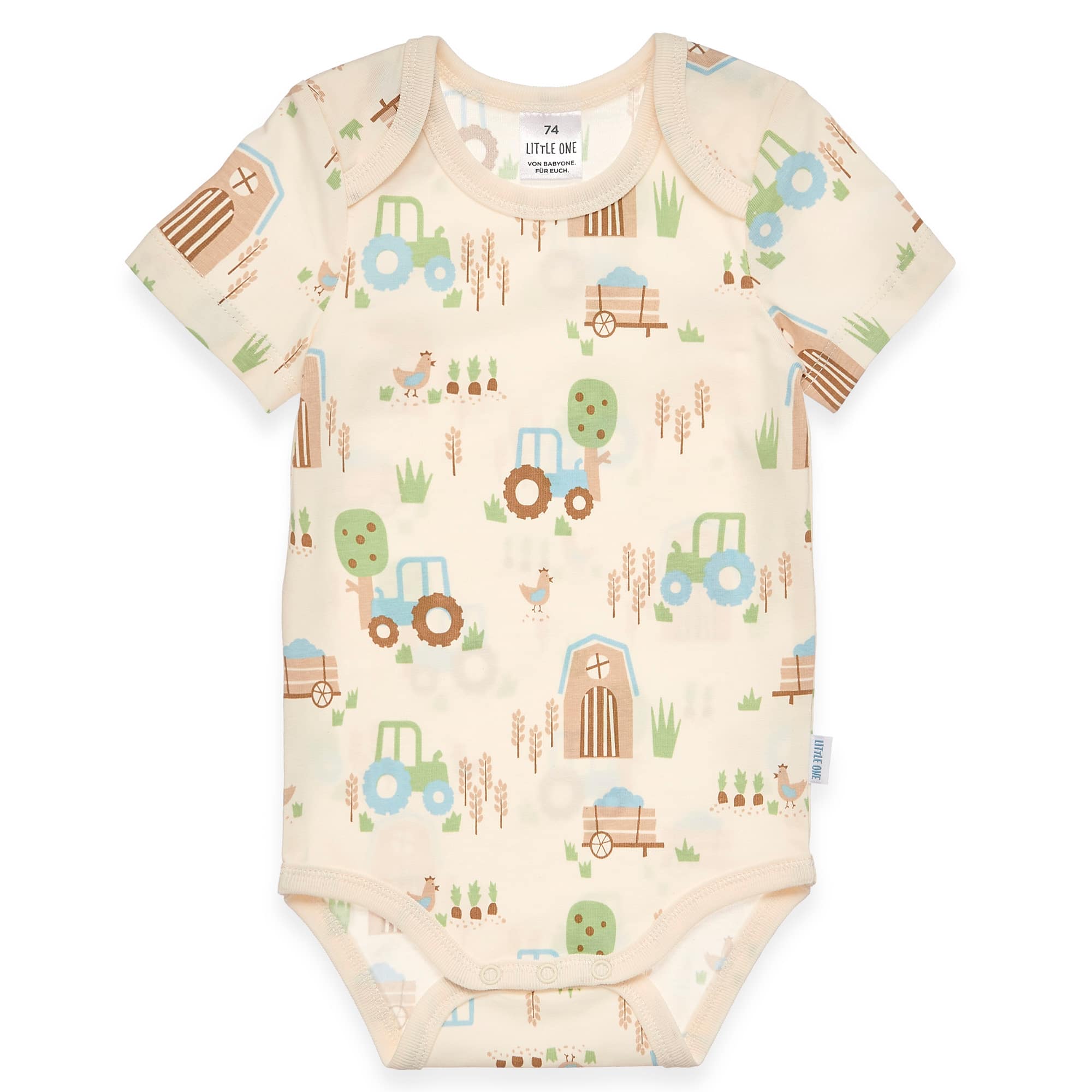 Kurzarmbodys, LITTLE ONE, Weiß – Besonderheit: aus 95% Baumwolle