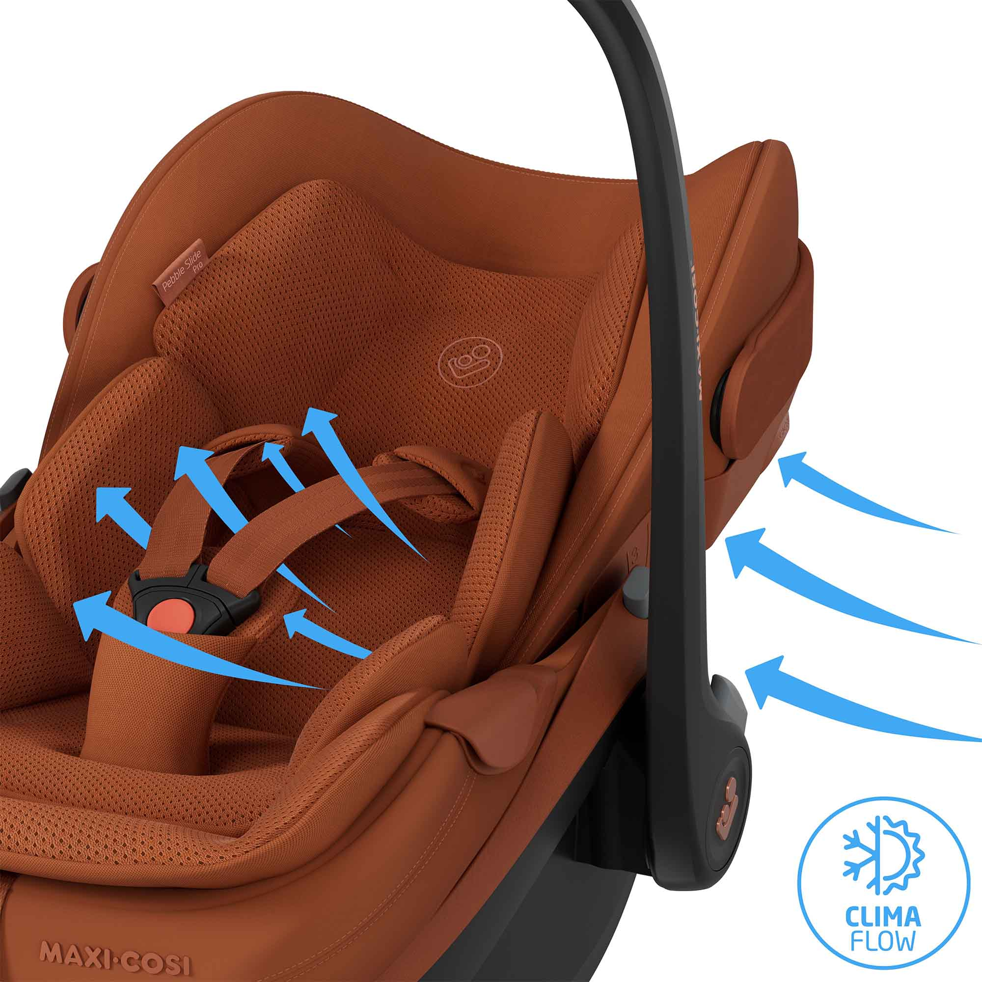Babyschalen 0-13 kg, Gruppe 0+, MAXI-COSI Premium, Orange – Produktansicht