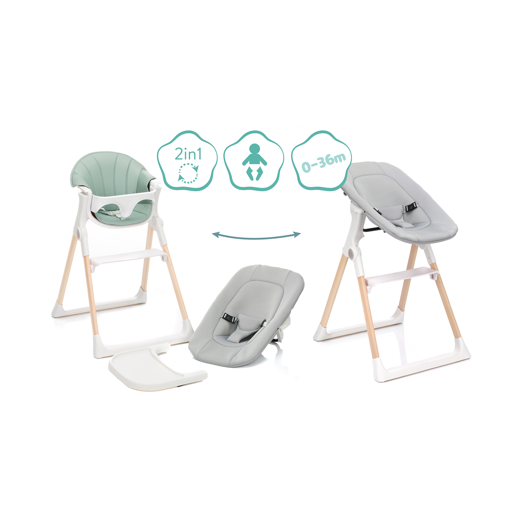 Kombihochstühle, fillikid – Produktansicht