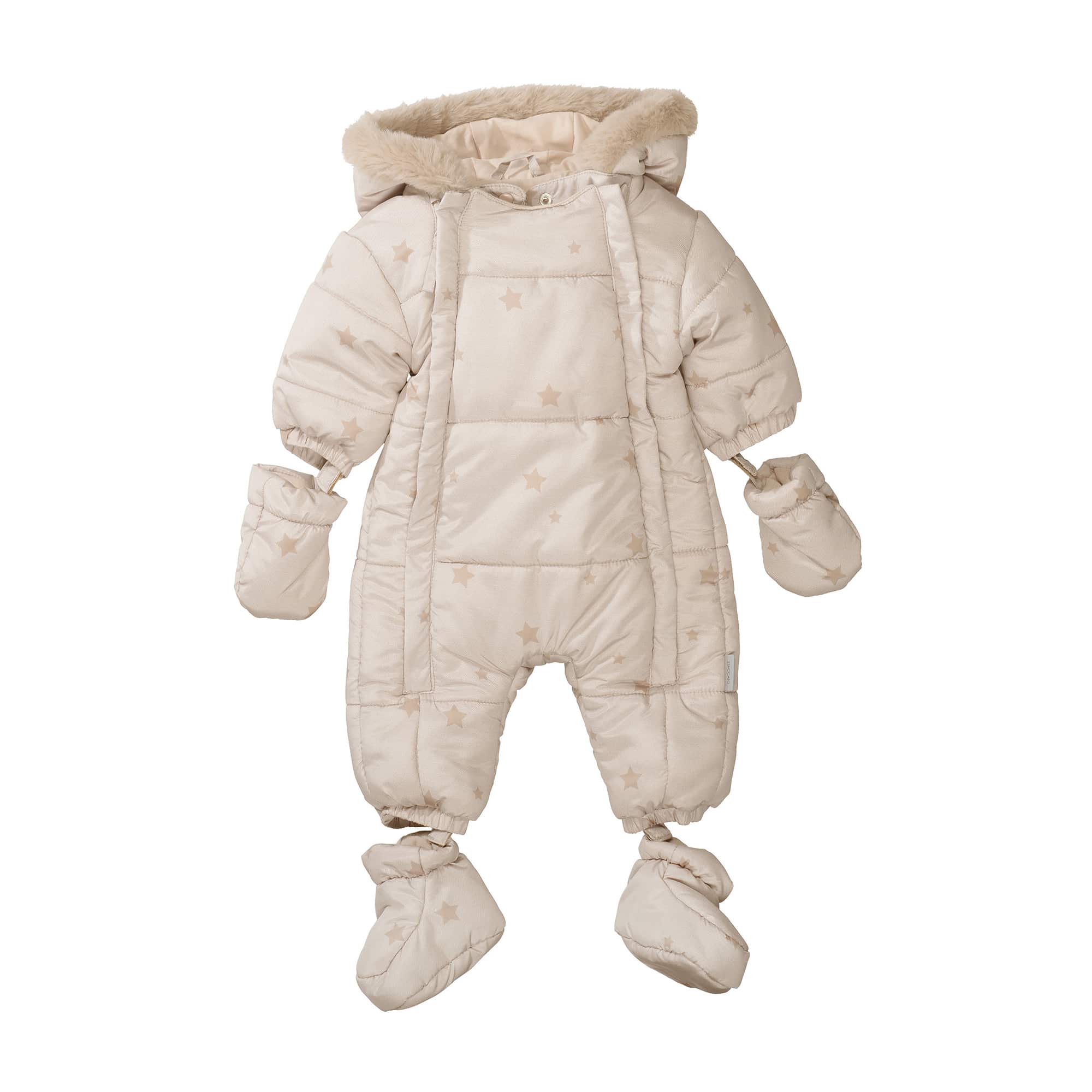 Schneeanzüge, STACCATO, Beige – Besonderheit: abnehmbare Füßlinge und Handschuhe