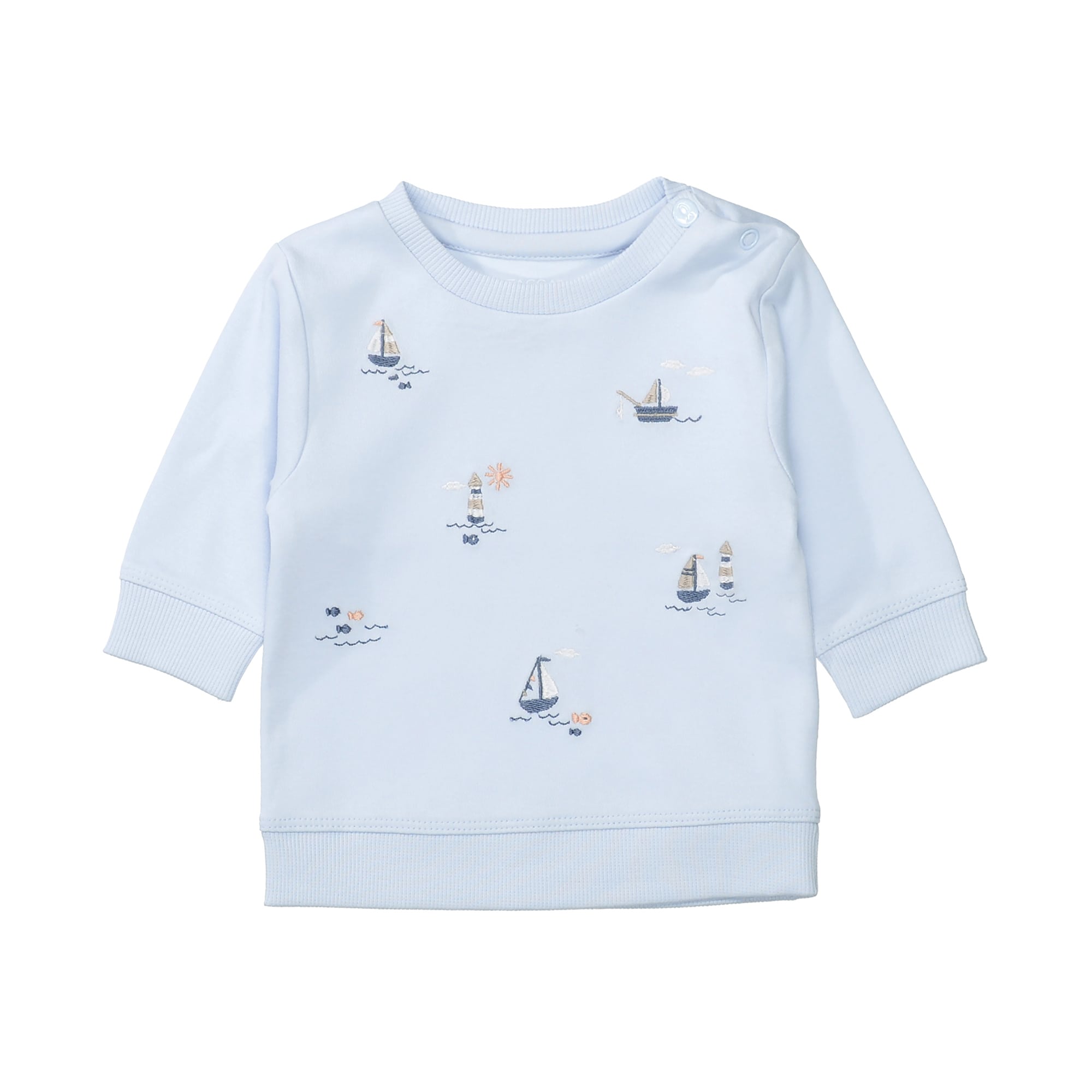 Pullover & Sweatshirts, STACCATO, Blau – Besonderheit: aus 100% Baumwolle