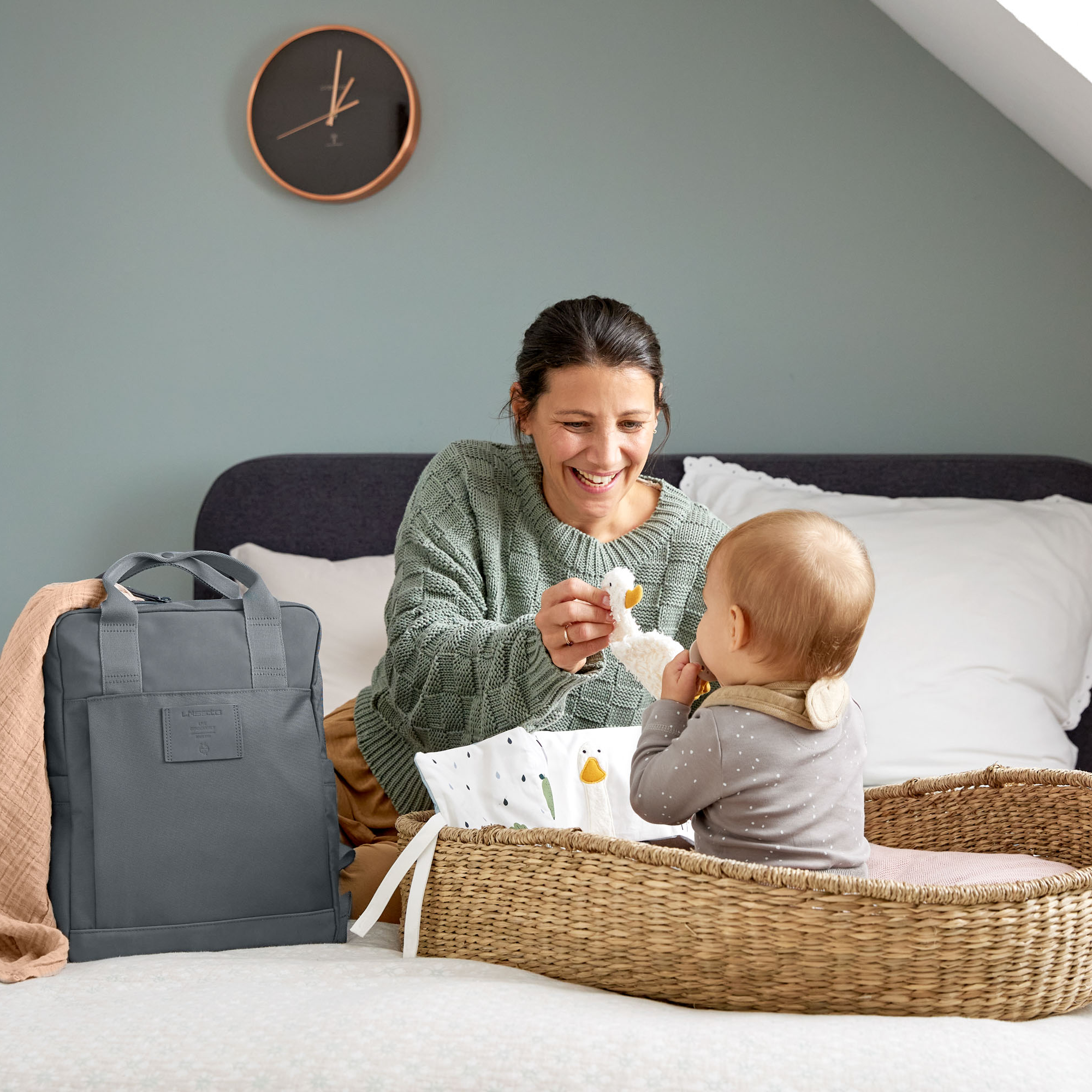 Wickelrucksäcke, LÄSSIG, Grau – Produktansicht