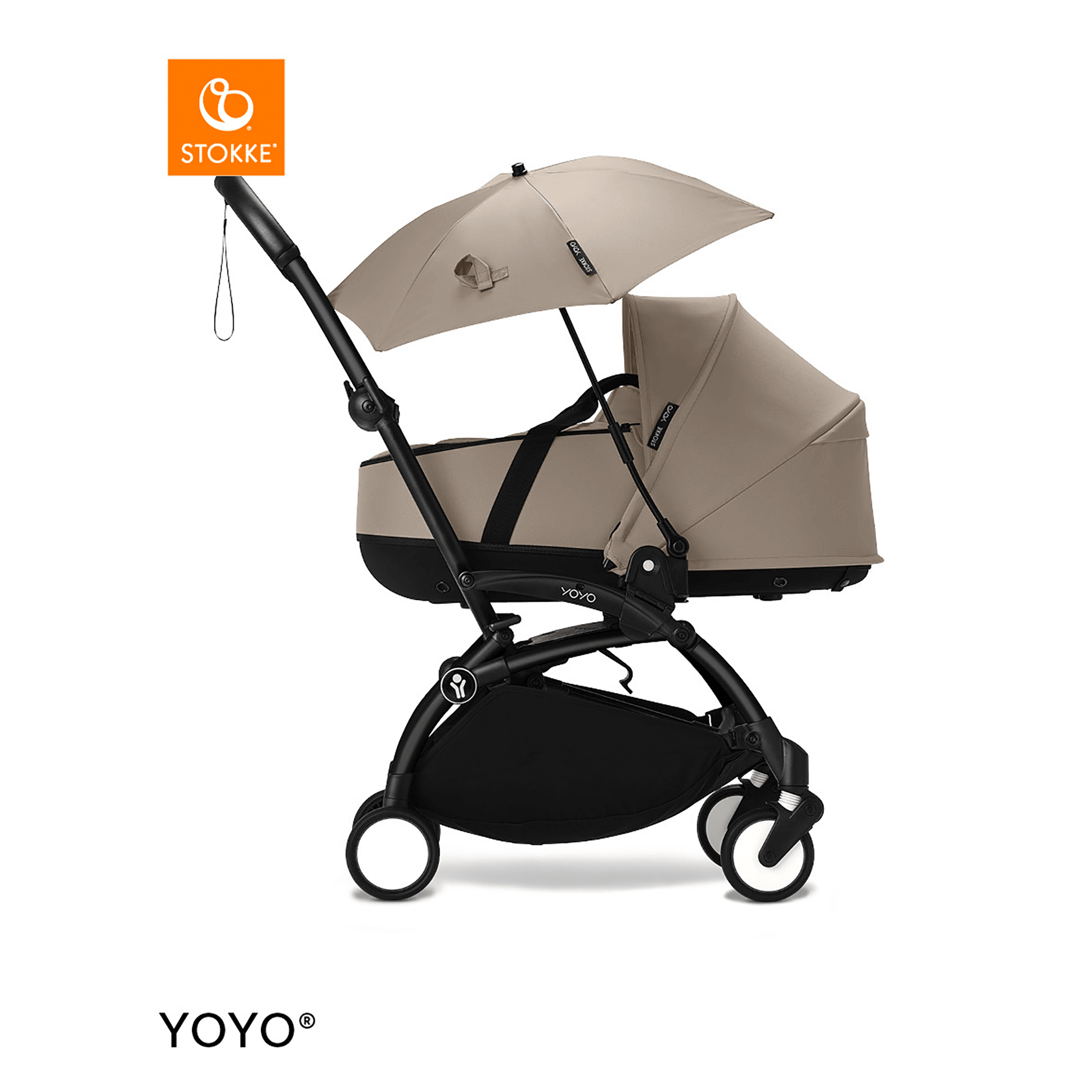 Sonnenschirme für Kinderwagen, STOKKE, Beige – Produktansicht