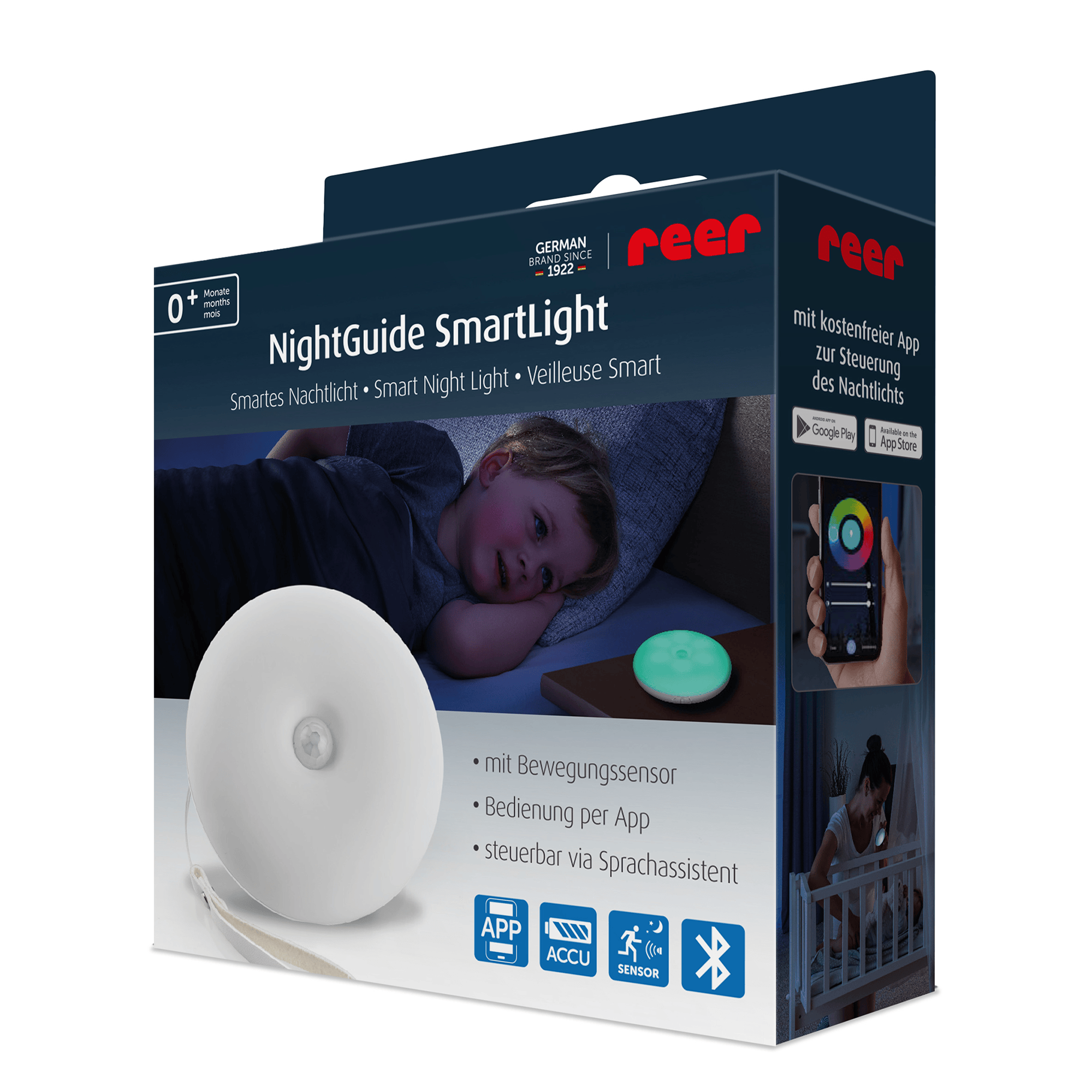 Nachtlichter, reer, Weiß – Produktansicht