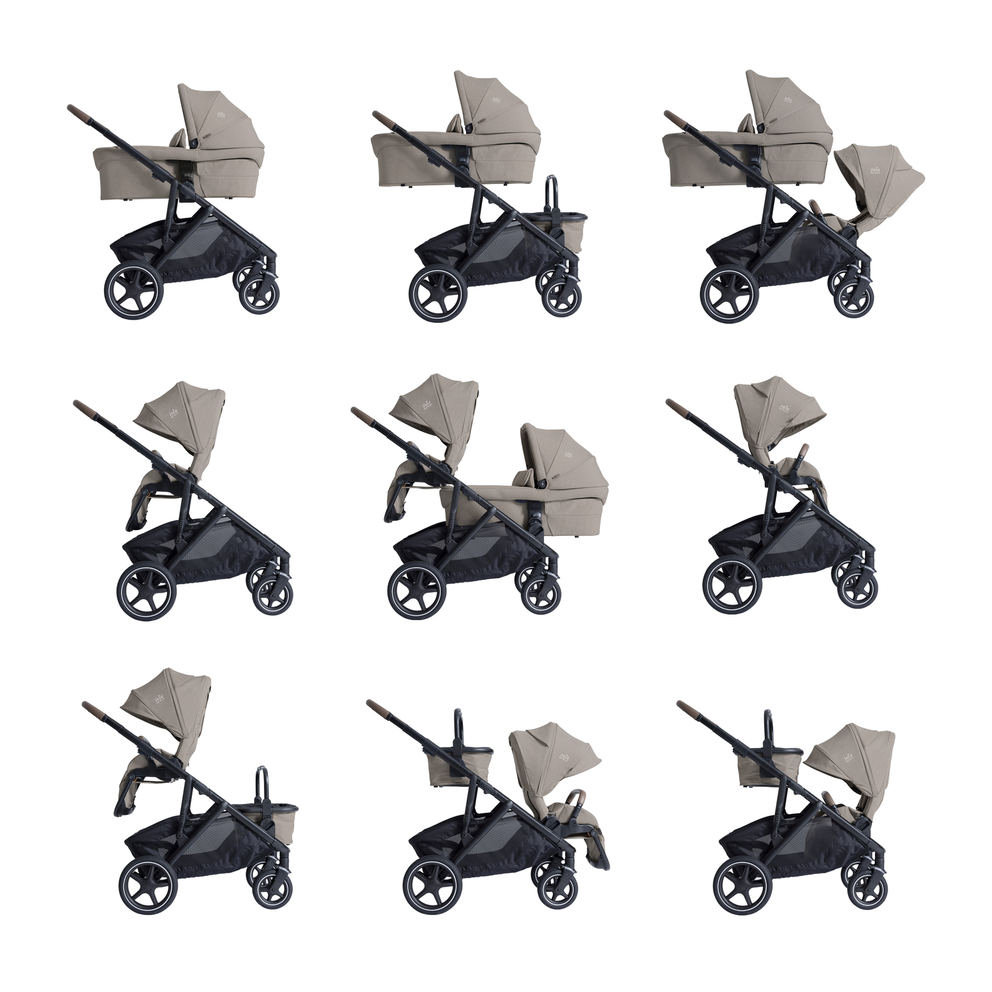 Kombi-Kinderwagen, Joie signature, Beige – Produktansicht