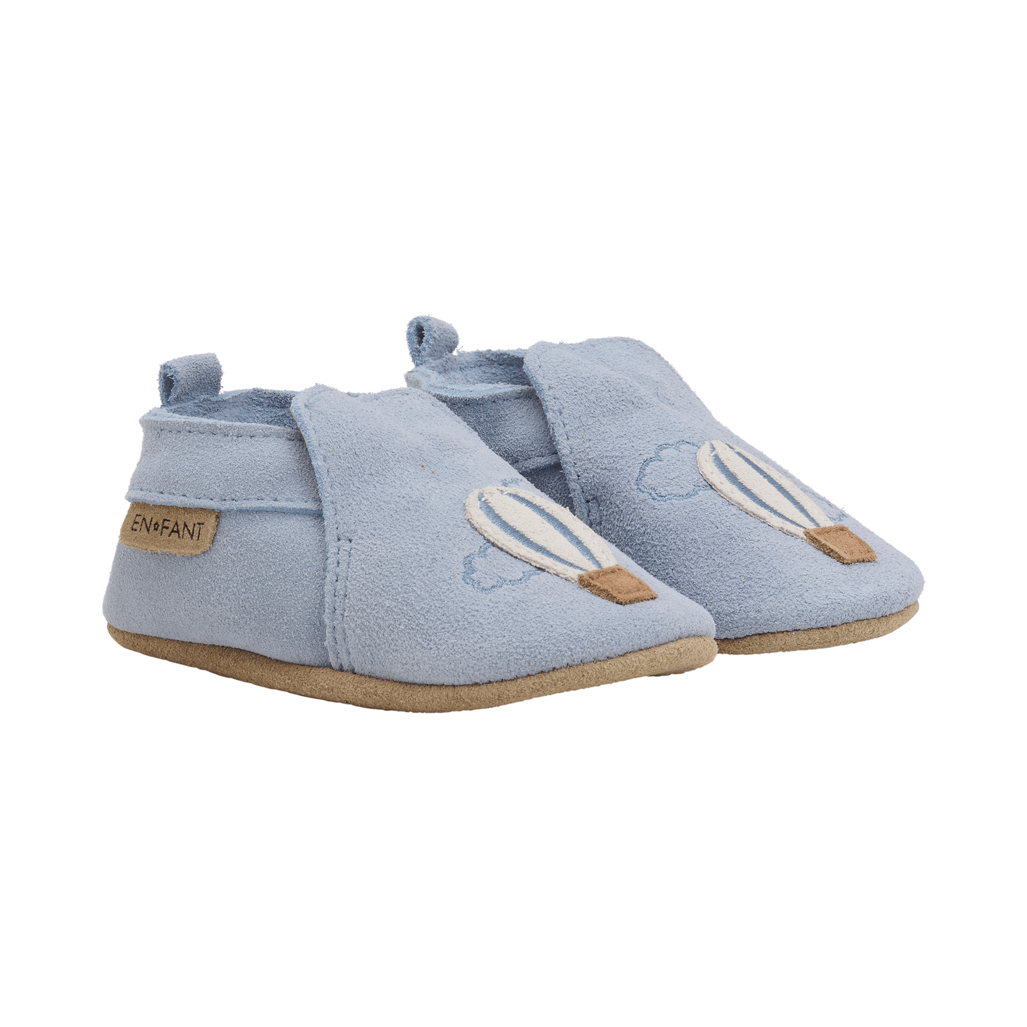 Hausschuhe, EN FANT, Blau – Besonderheit: aus einfarbigem Leder