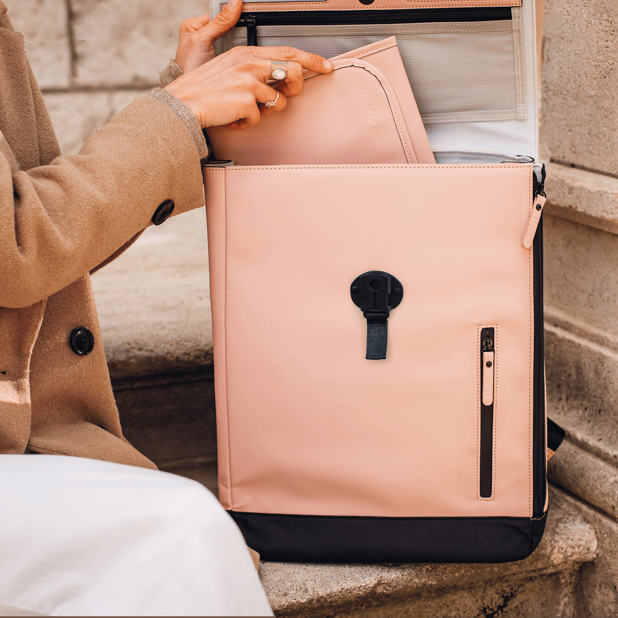 Wickelrucksäcke, BÈABA, Pink – Produktansicht