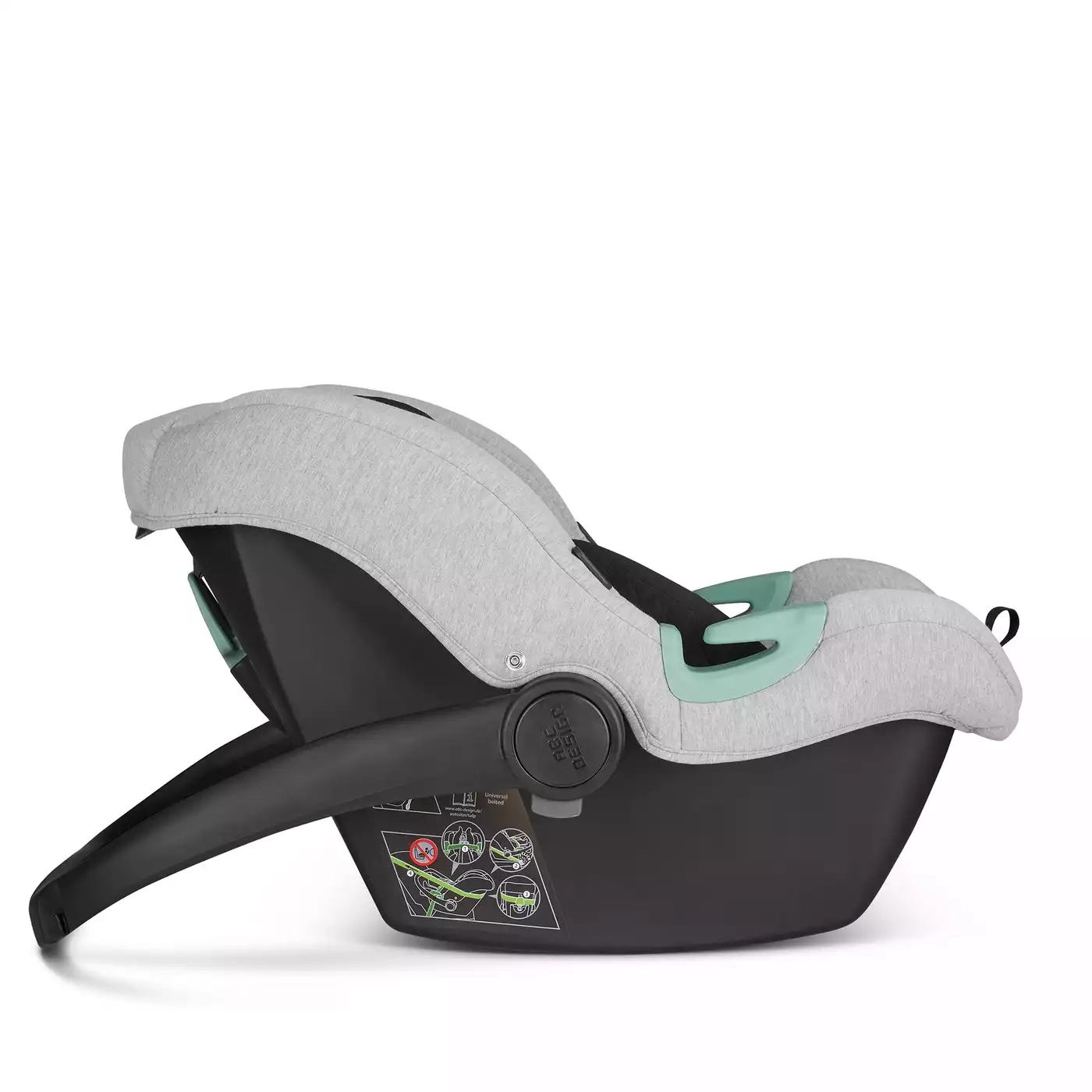 Babyschalen 0-13 kg, Gruppe 0+, ABC DESIGN, Grau – Produktansicht