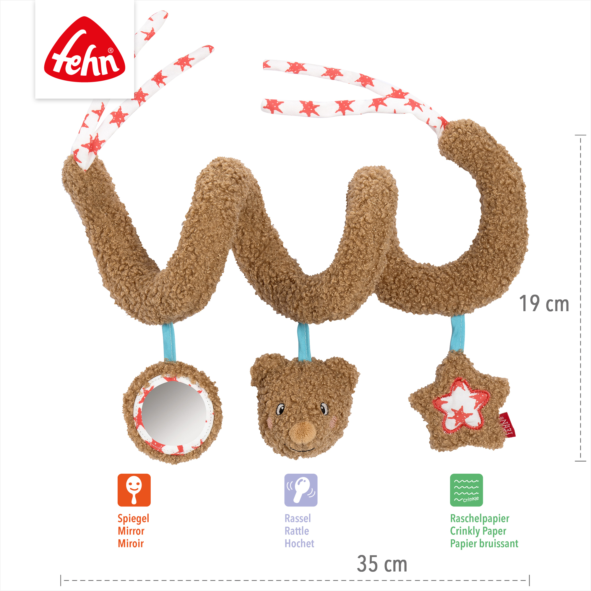 Kinderwagen Spielzeug, fehn, Braun – Produktansicht