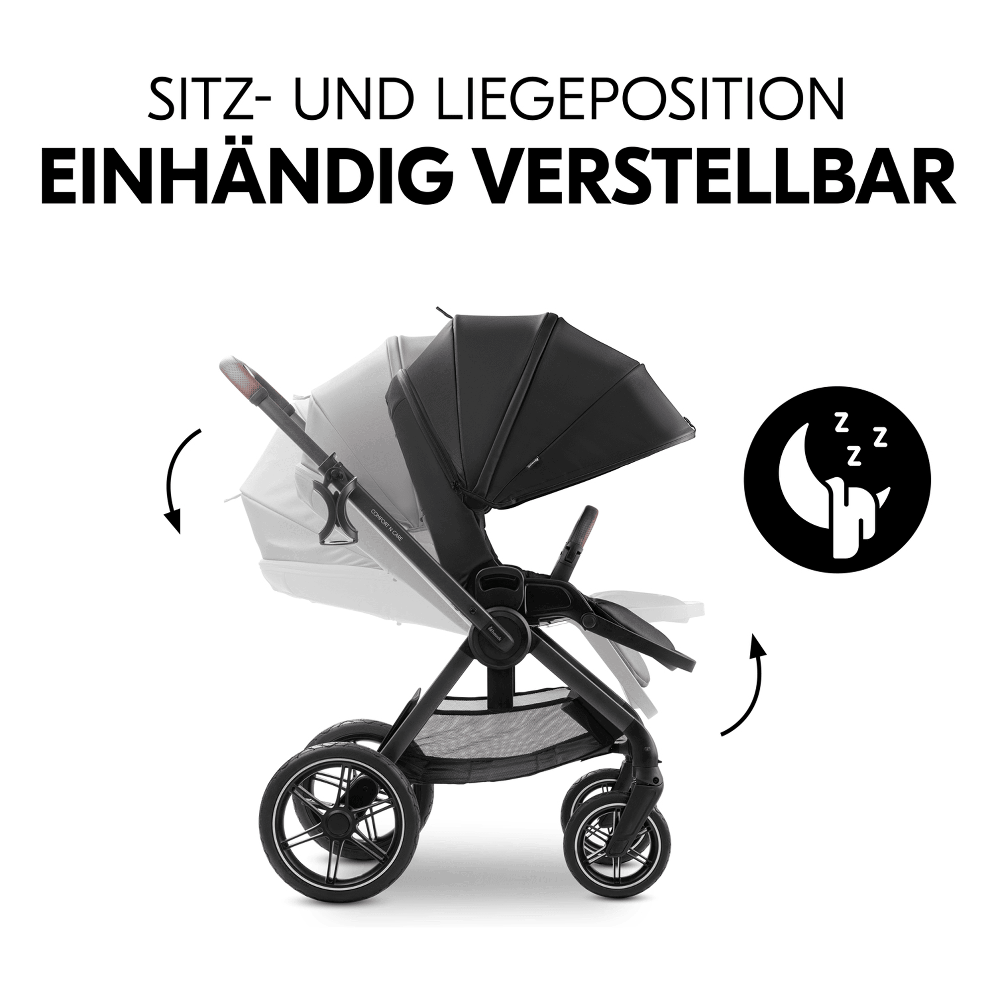 Kombi-Kinderwagen, hauck, Grau – Produktansicht