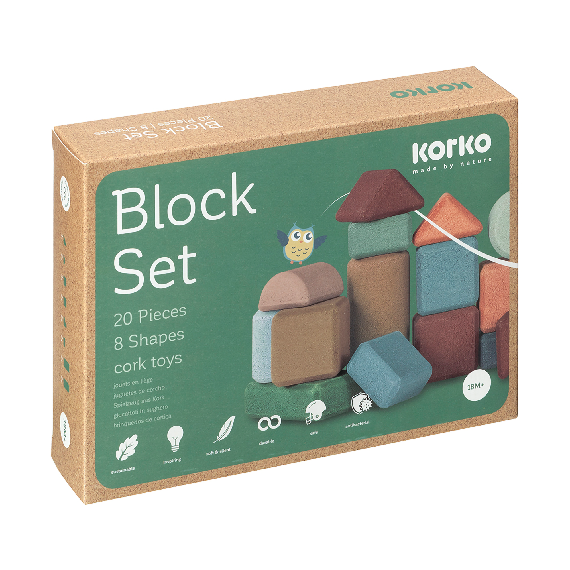 Bausteine, korko, Mehrfarbig – Produktansicht