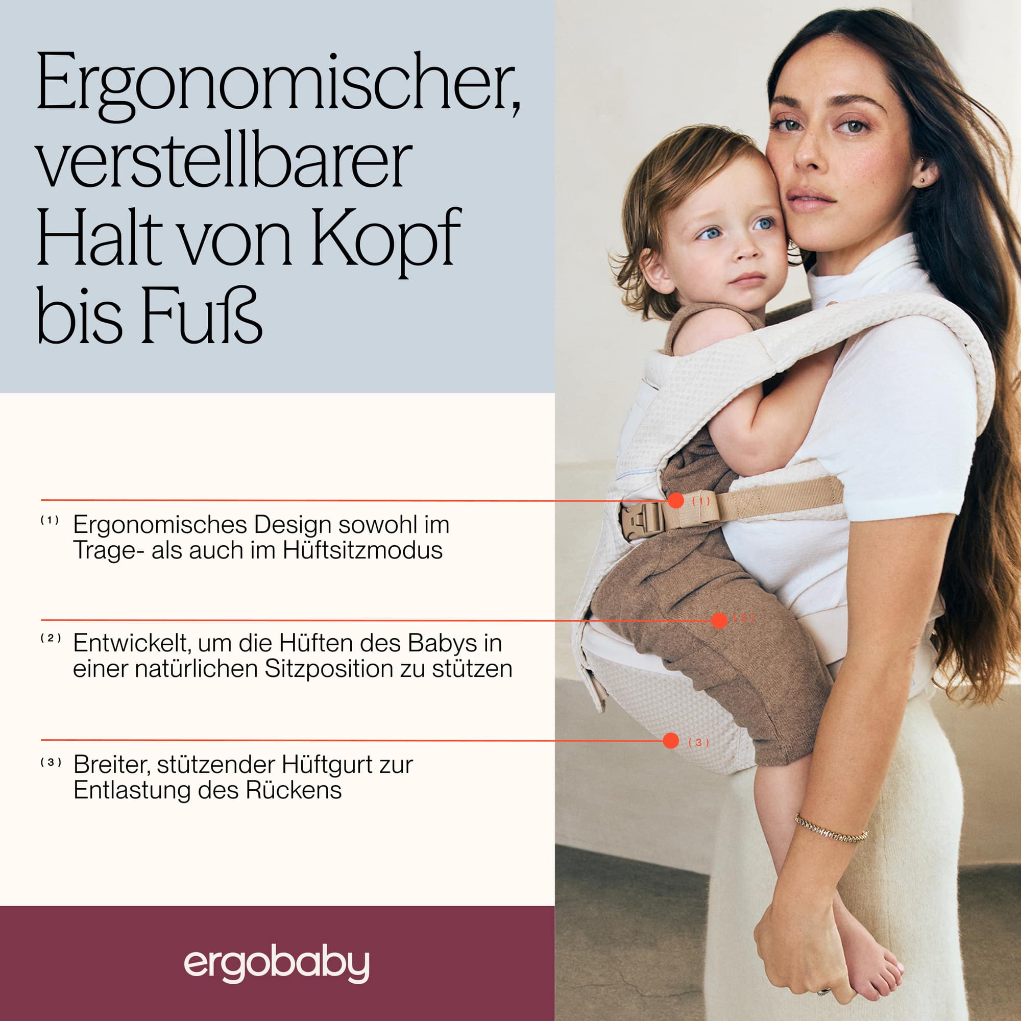 Hüfttragen, ERGObaby, Beige – Produktansicht