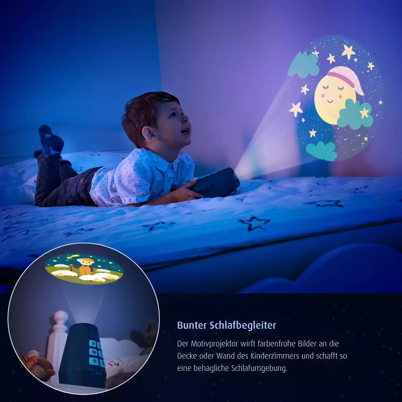 Nachtlichter, reer, Blau – Produktansicht