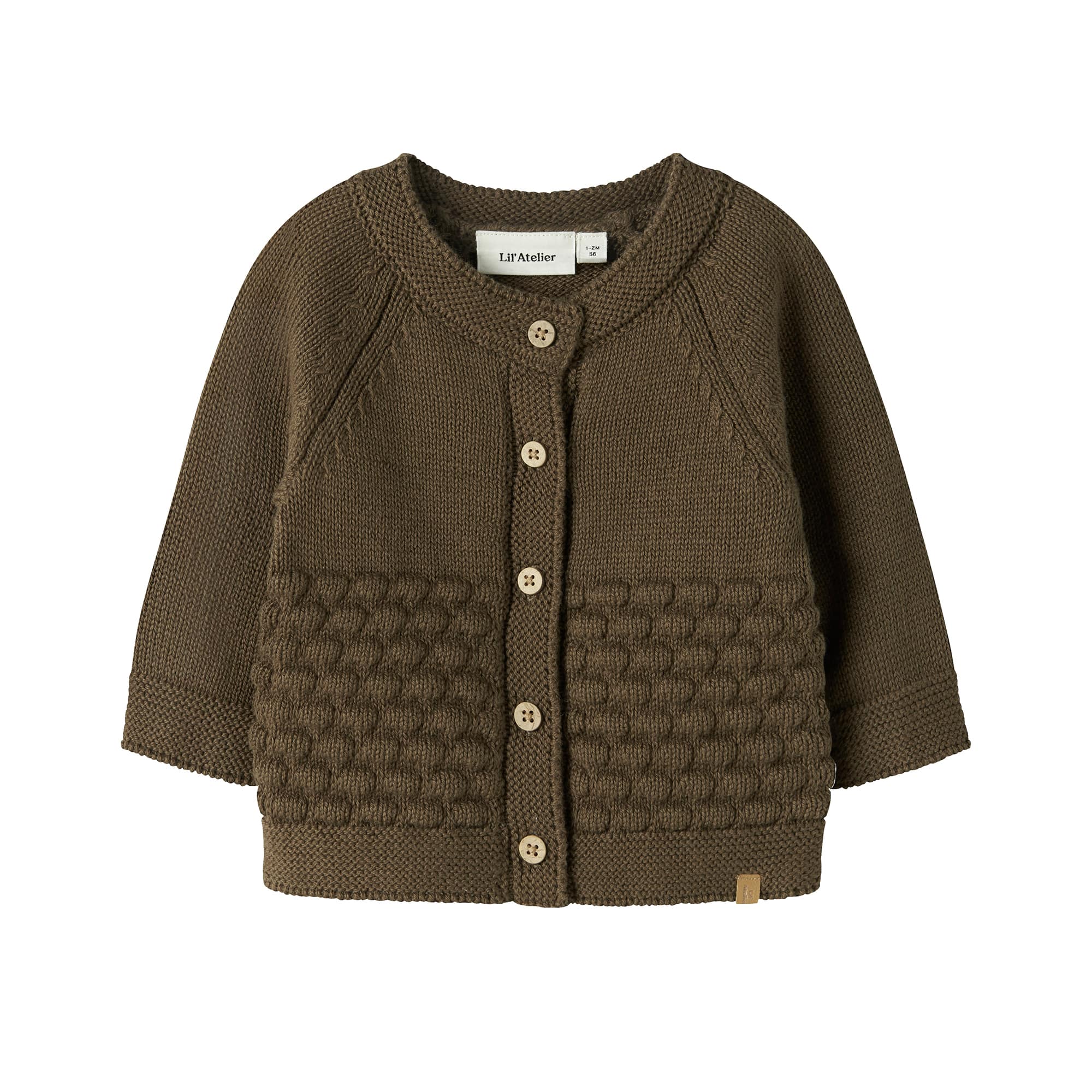Sweat-, Fleece- & Strickjacken, Lil' Atelier, Braun – Besonderheit: aus 80% Baumwolle