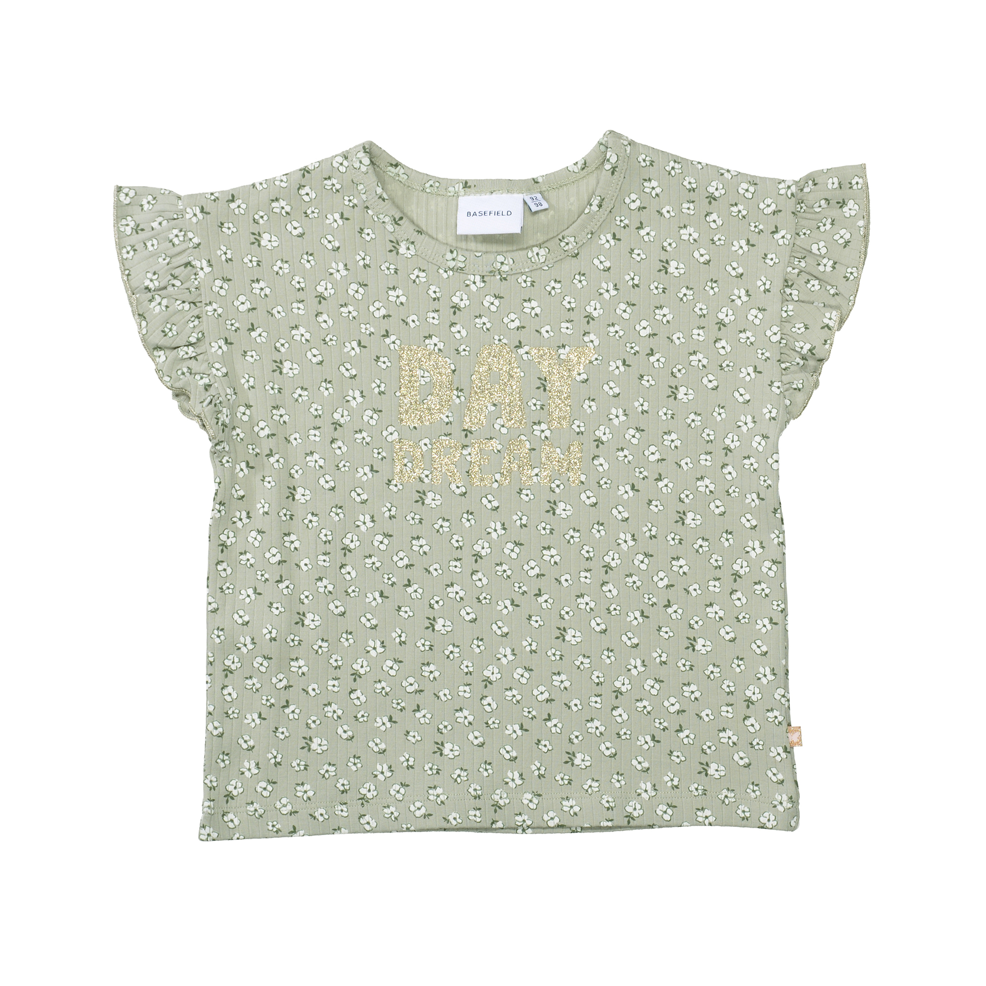Kurzarmshirts, BASEFIELD, Grün – Produktansicht