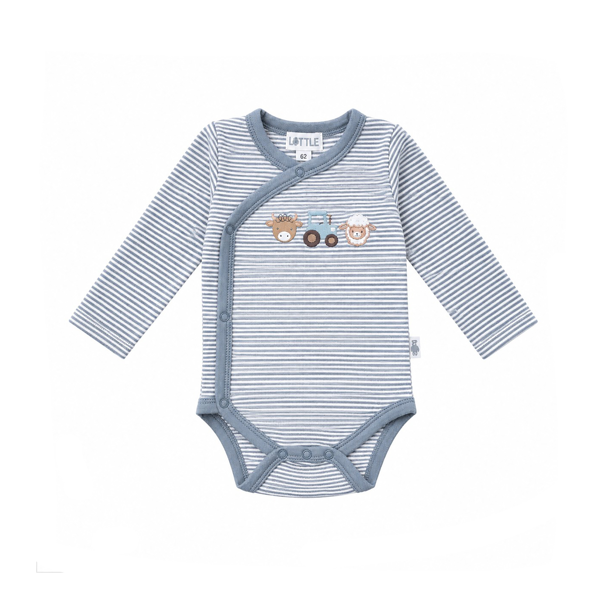 Wickelbodys, LITTLE, Blau – Besonderheit: aus 100% Baumwolle