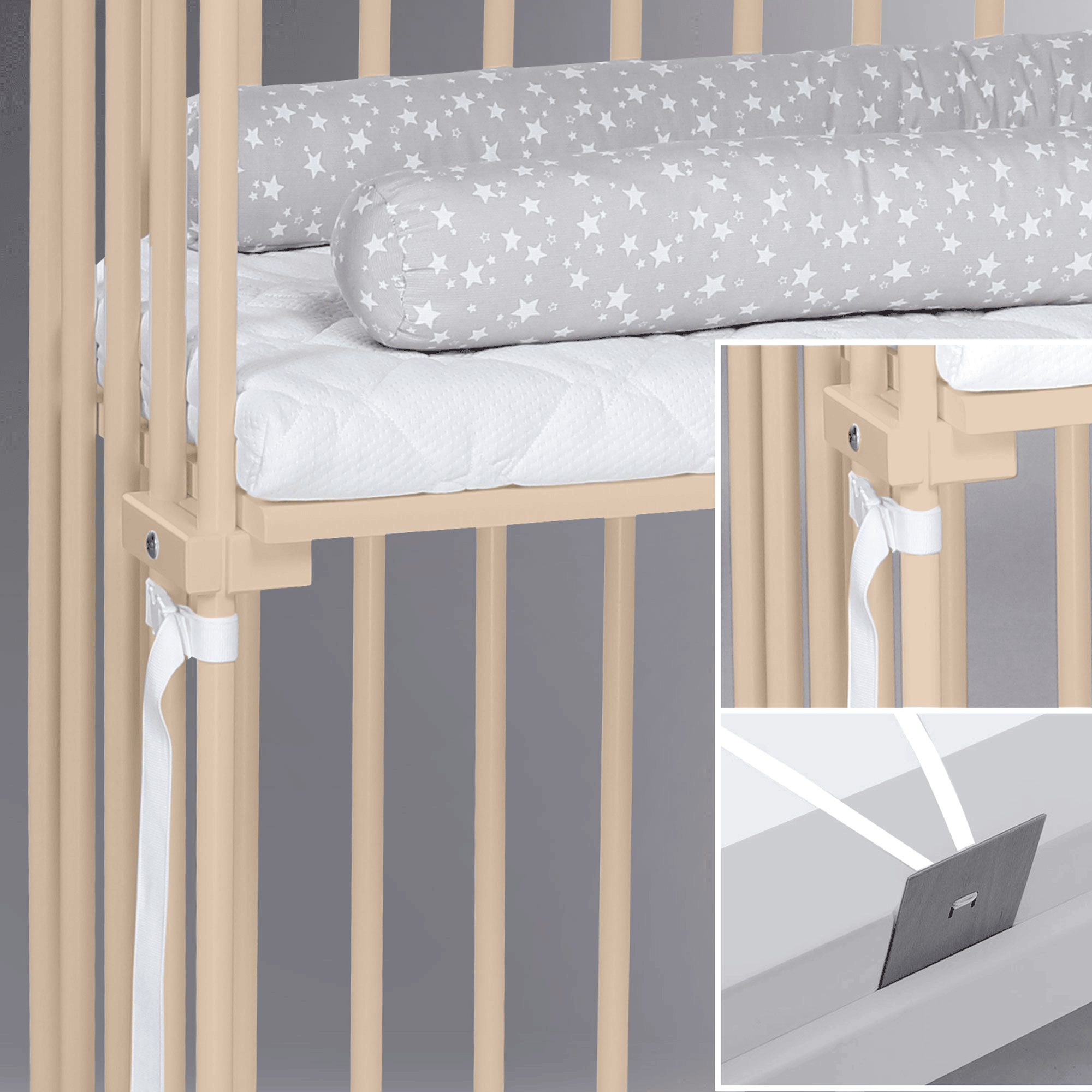 Beistellbetten, babybay, Beige – Produktansicht