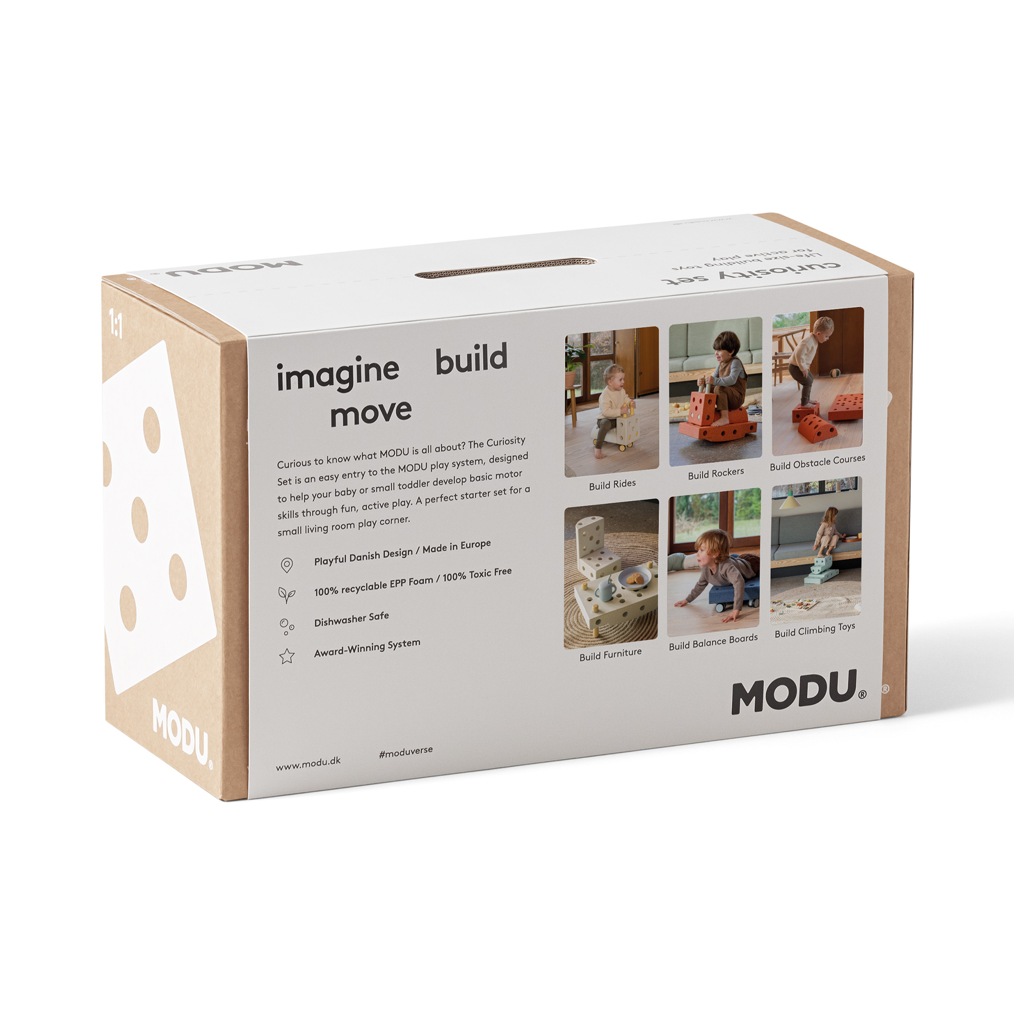 Konstruktionsspielzeug, MODU, Grün – Produktansicht
