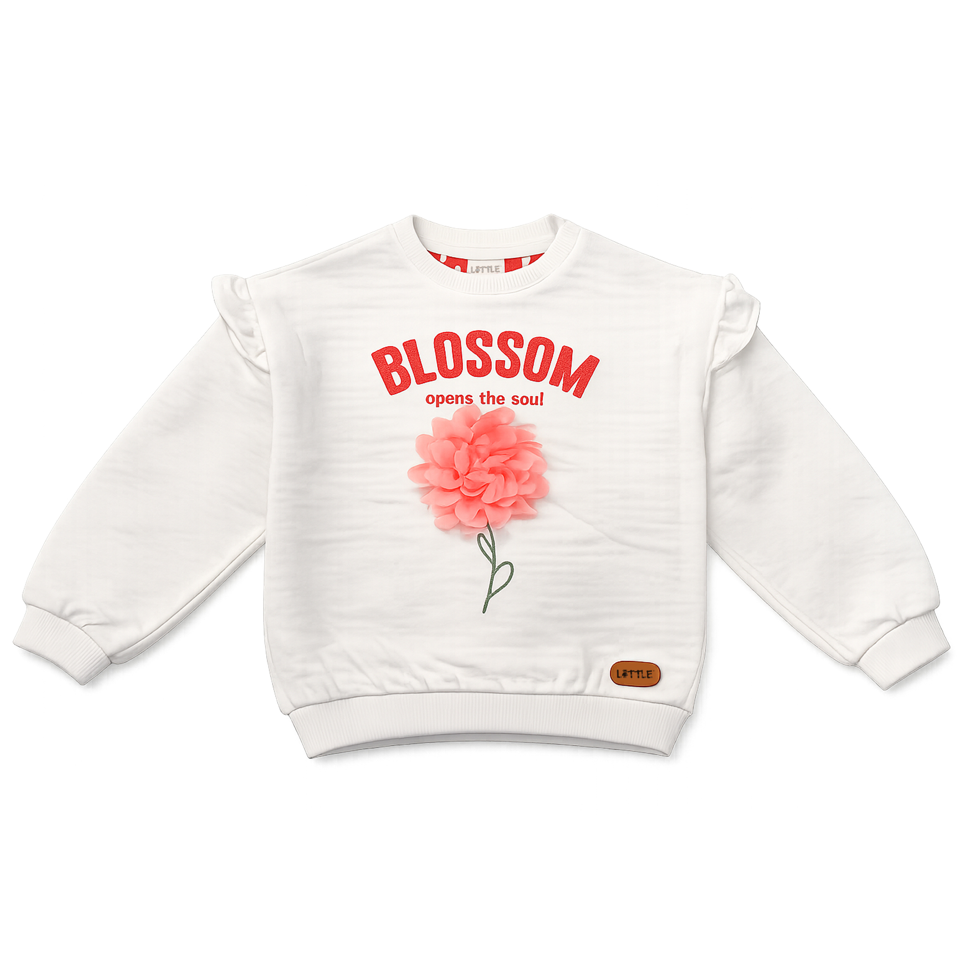 Pullover & Sweatshirts, LITTLE, Weiß – Besonderheit: aus 100% Baumwolle