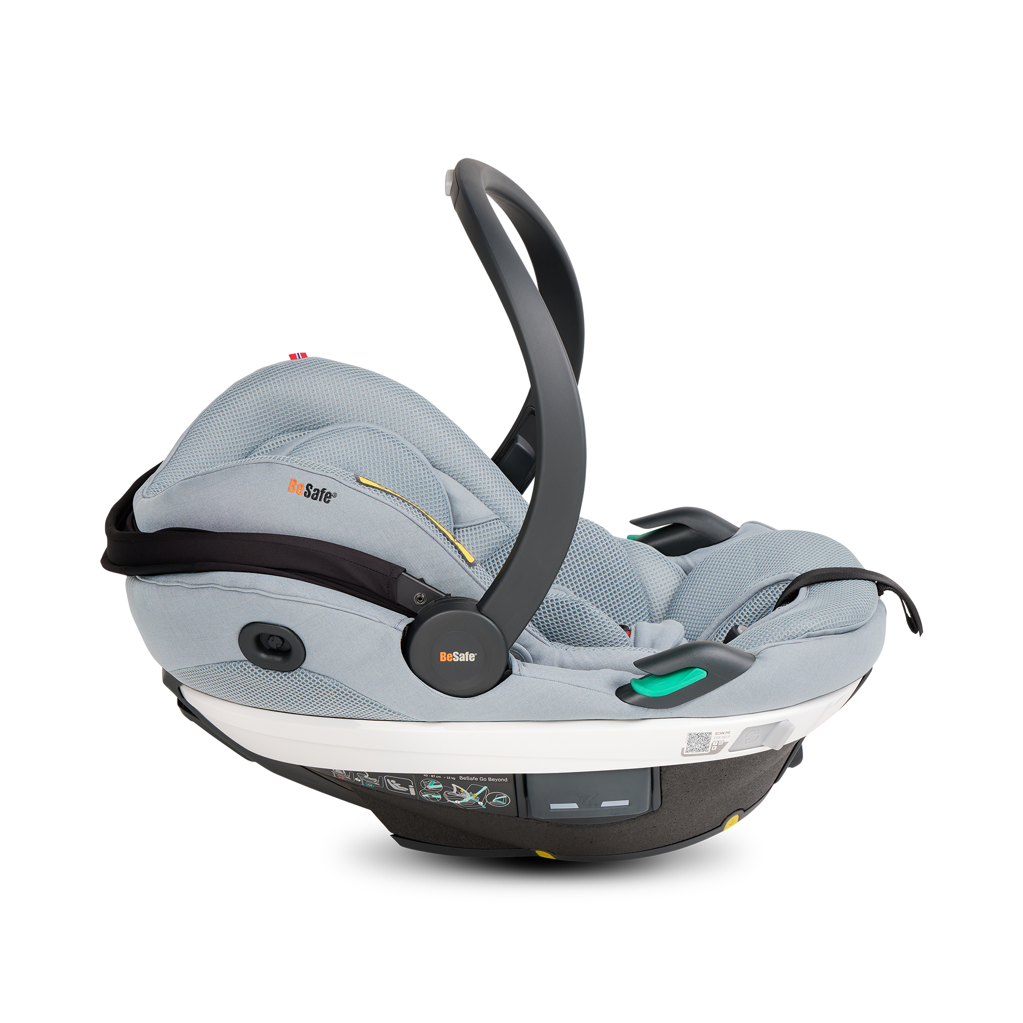 Babyschalen 0-13 kg, Gruppe 0+, BeSafe, Schwarz – Produktansicht