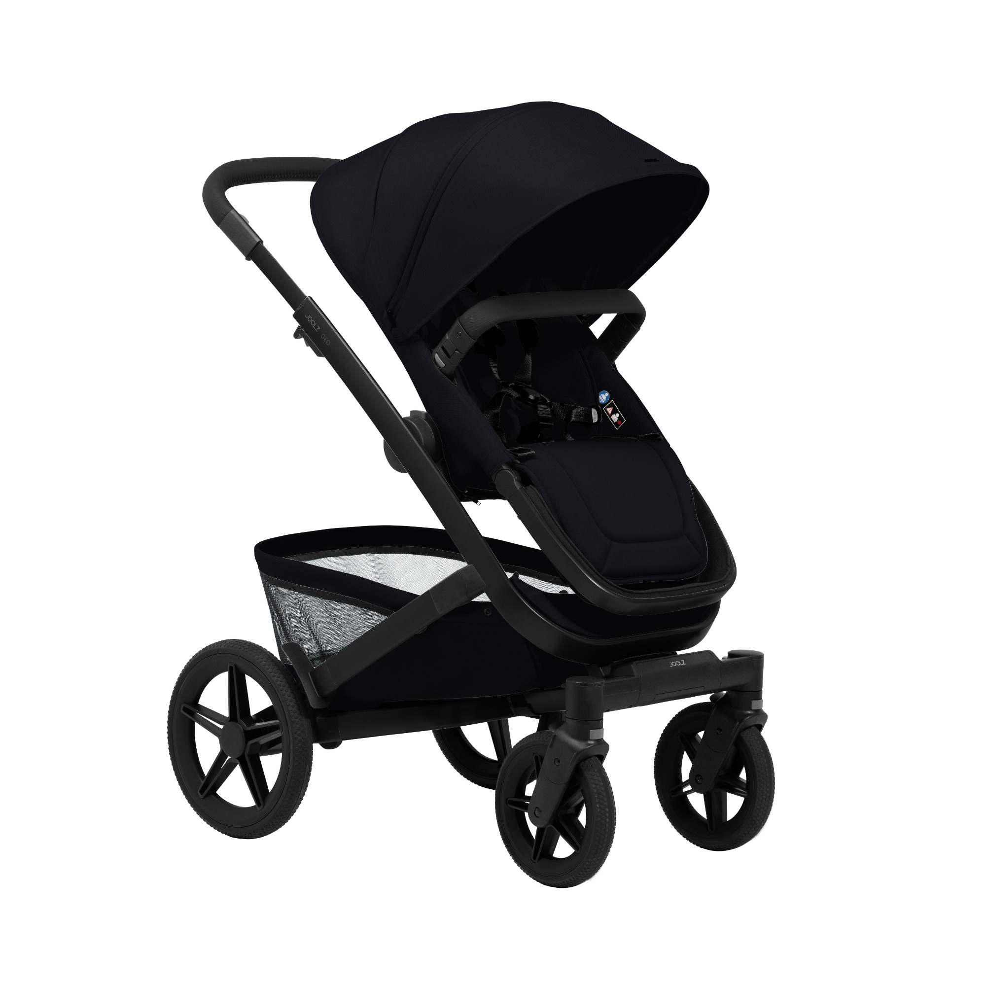 Kombi-Kinderwagen, JOOLZ, Schwarz – Besonderheit: geeignet für jedes Gelände dank 2 stufiger Federung & großer Reifen