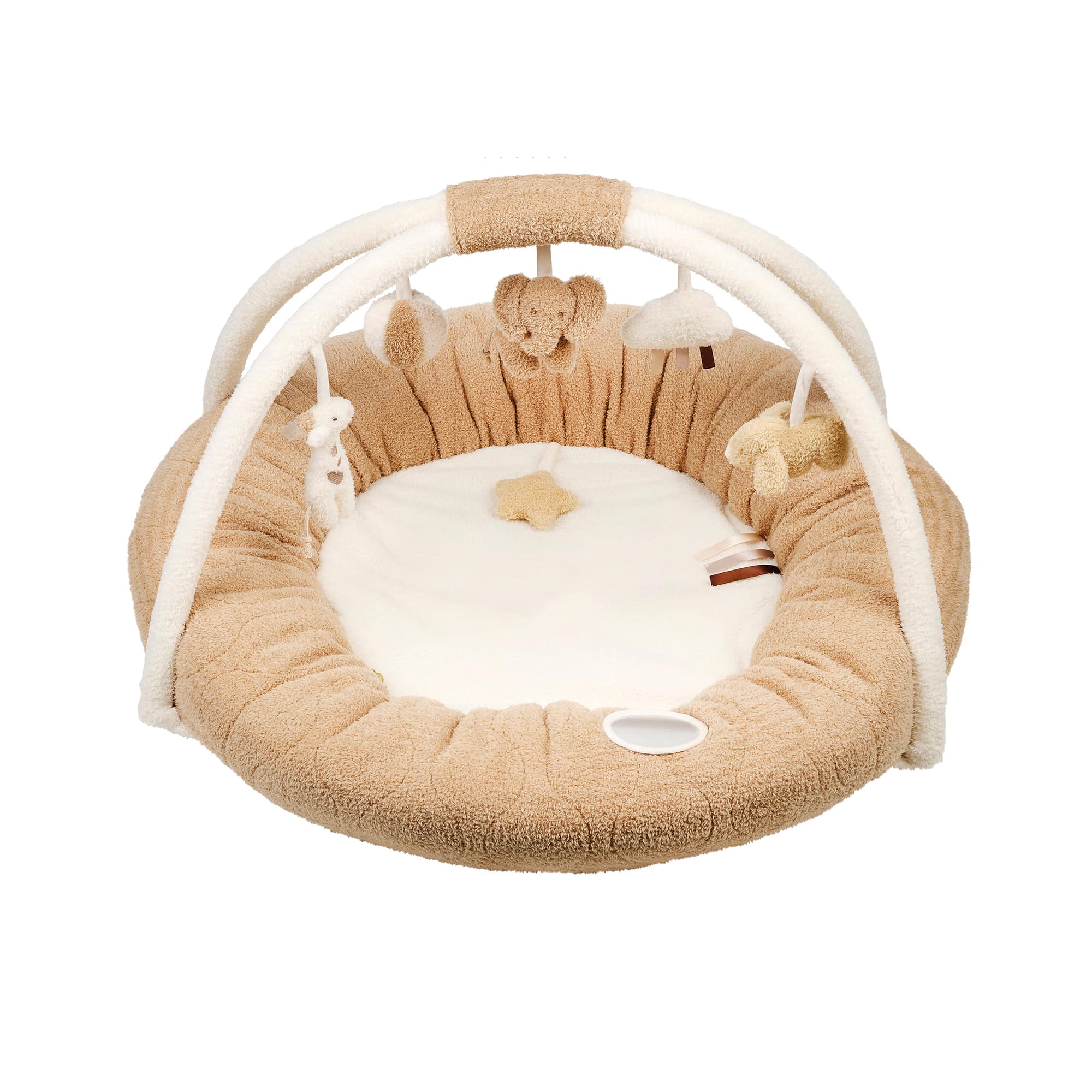 Spielbögen, Nattou, Beige – Besonderheit: inklusive Rassel, Spiegel, Kuscheltiere mit Quietscher und Etiketten