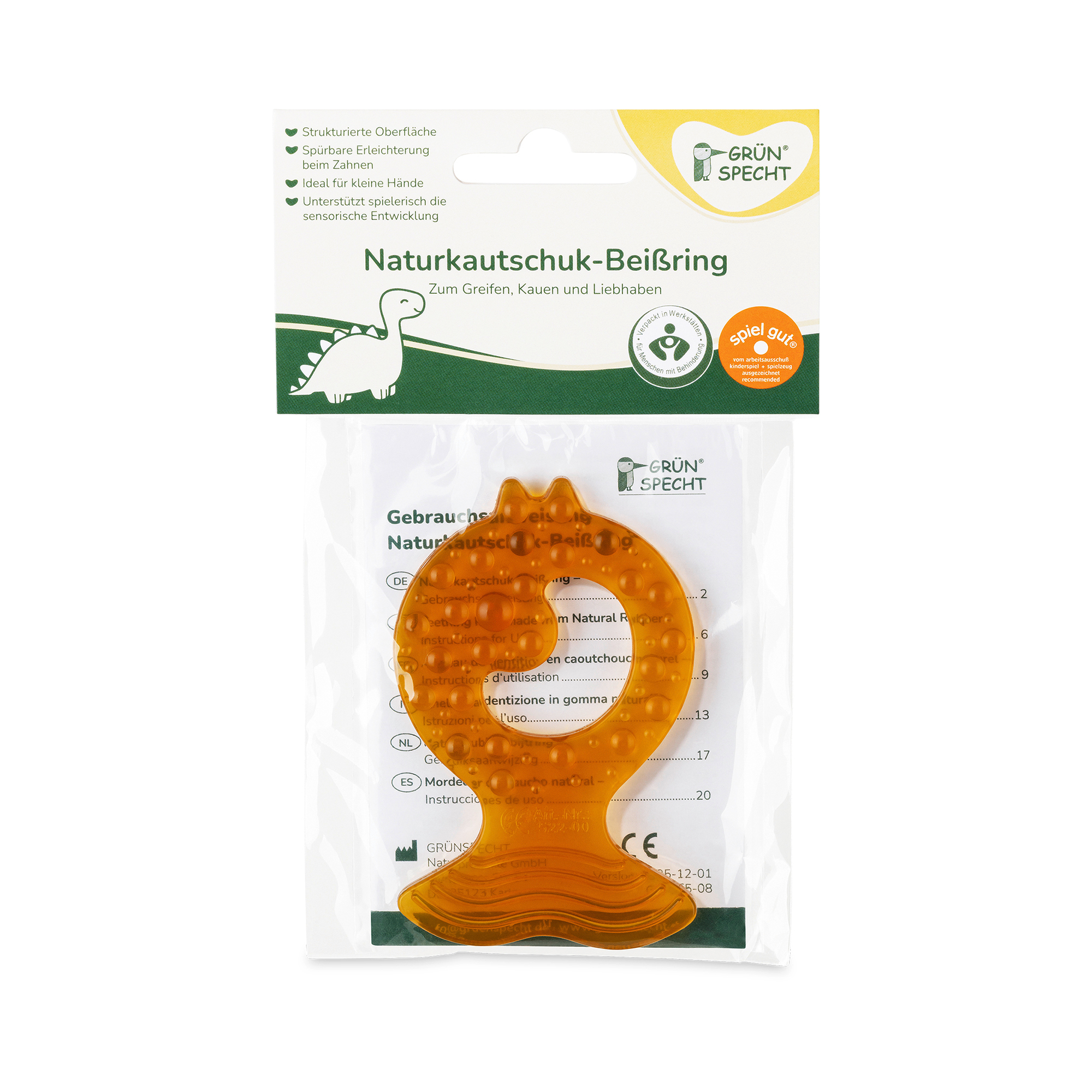 Beißringe, GRÜNSPECHT, Braun – Produktansicht