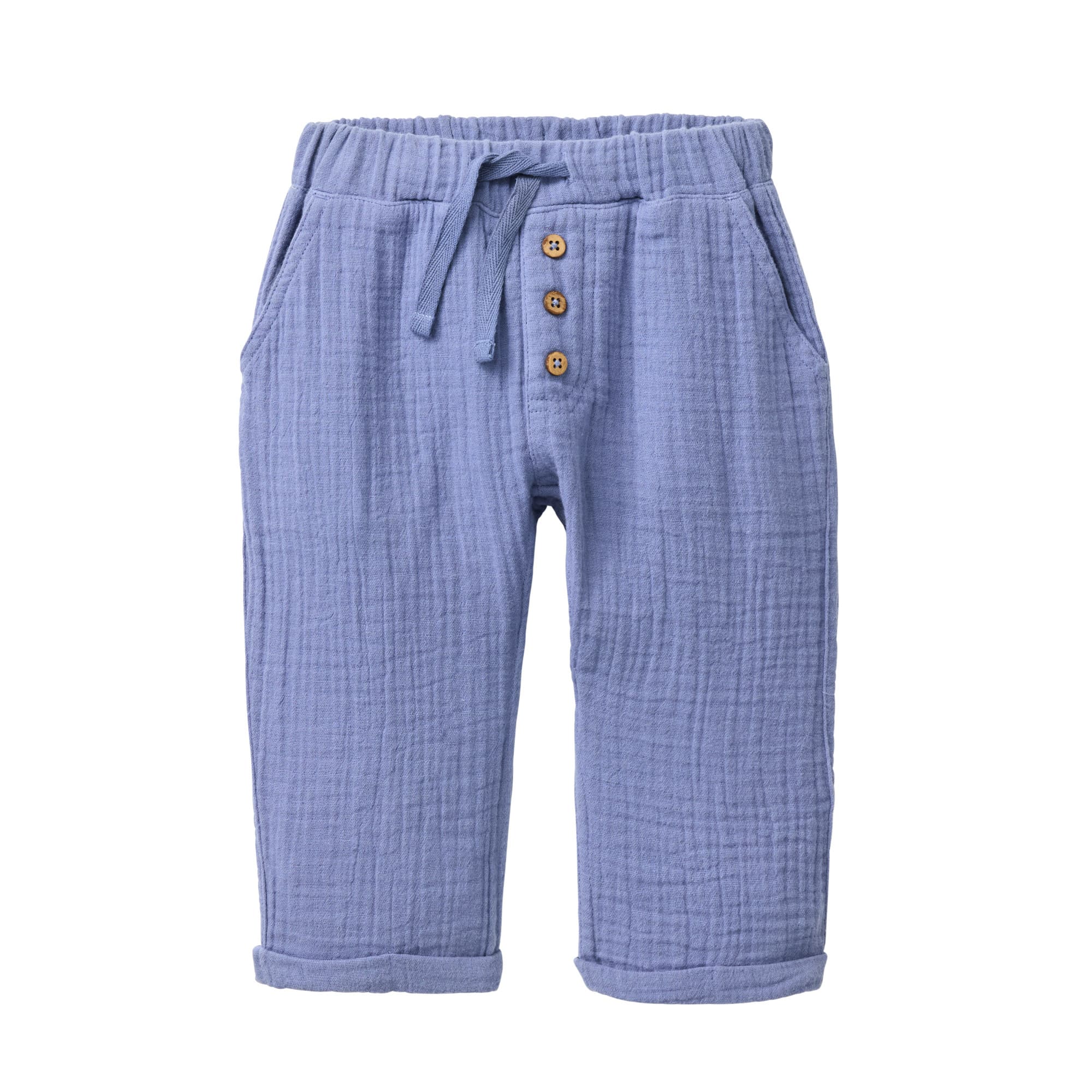 Musselin Hosen, People Wear Organic, Blau – Besonderheit: aus 100% Baumwolle