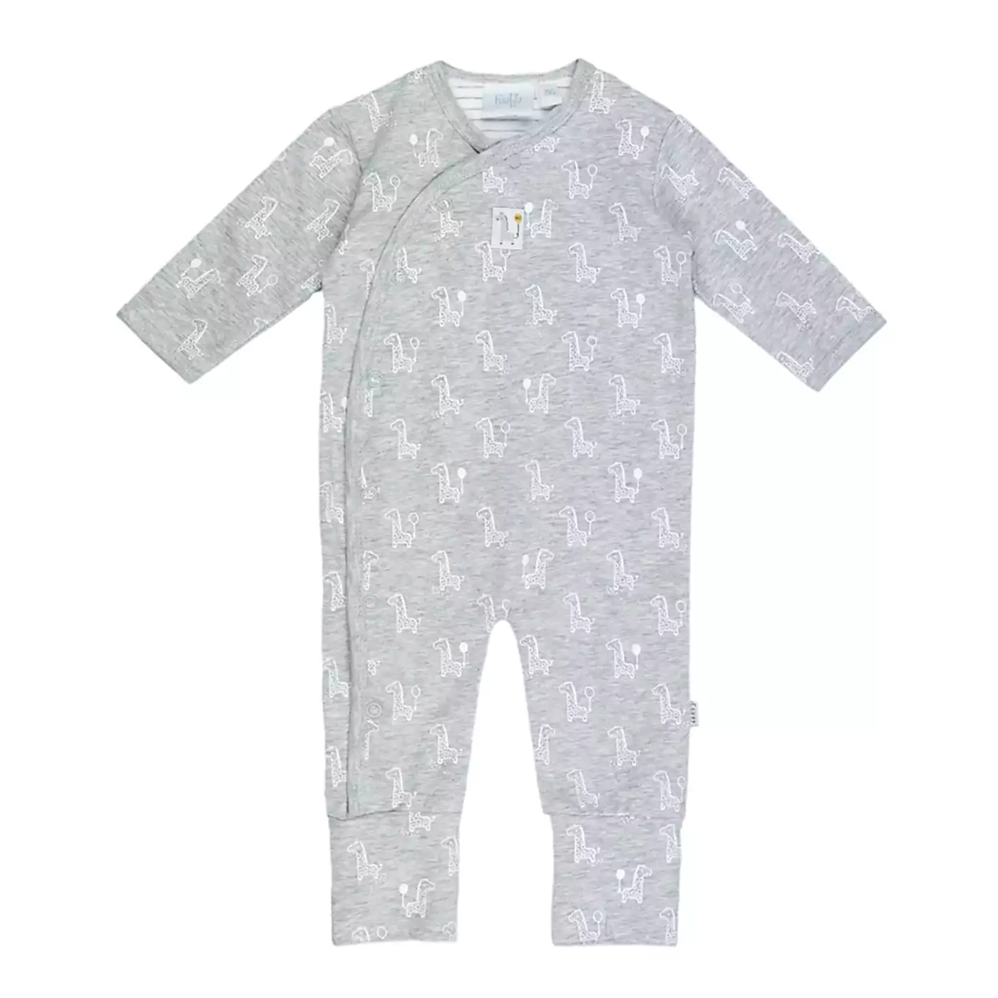 Einteiler, FEETJE, Grau – Besonderheit: mit durchgehenden Druckknöpfen