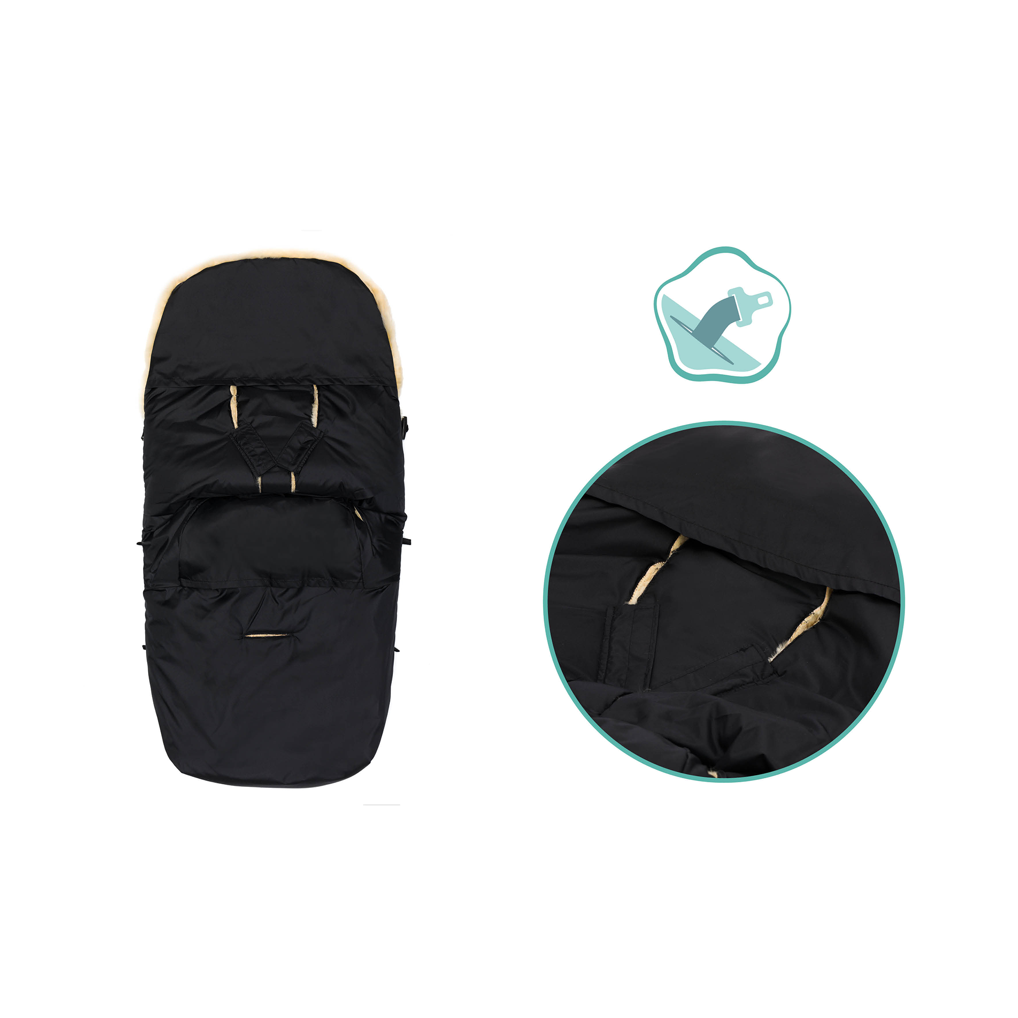 Fußsäcke & Decken, fillikid, Schwarz – Produktansicht