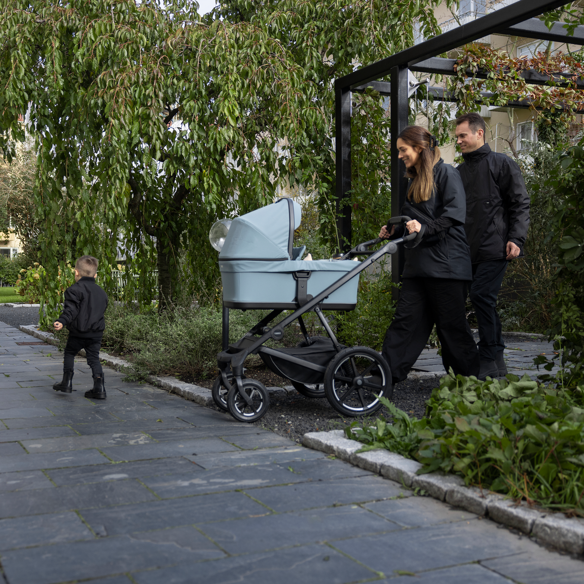 Kombi-Kinderwagen, THULE, Blau – Produktansicht