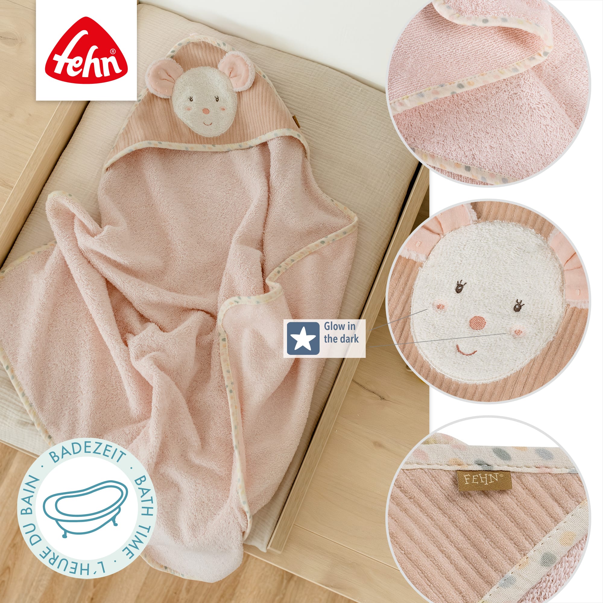 Handtücher, fehn, Pink – Produktansicht